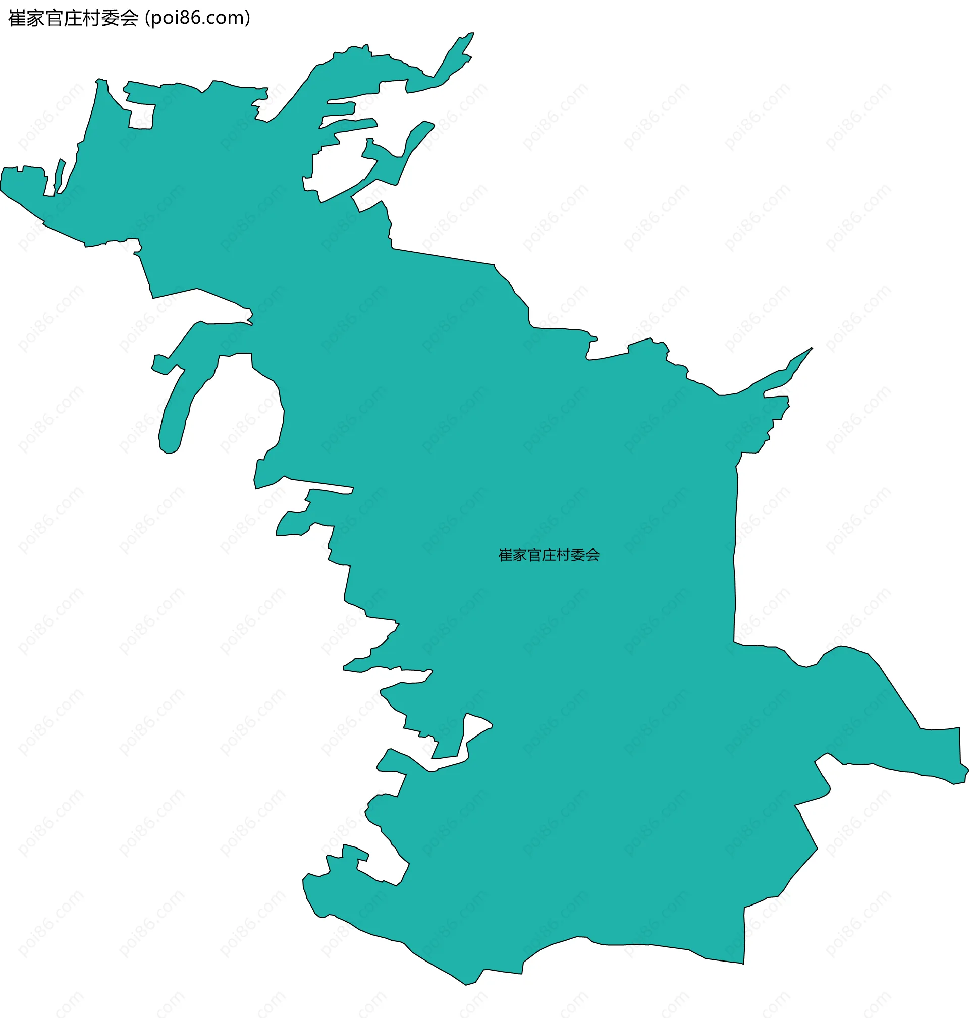 崔家官庄村委会边界地图