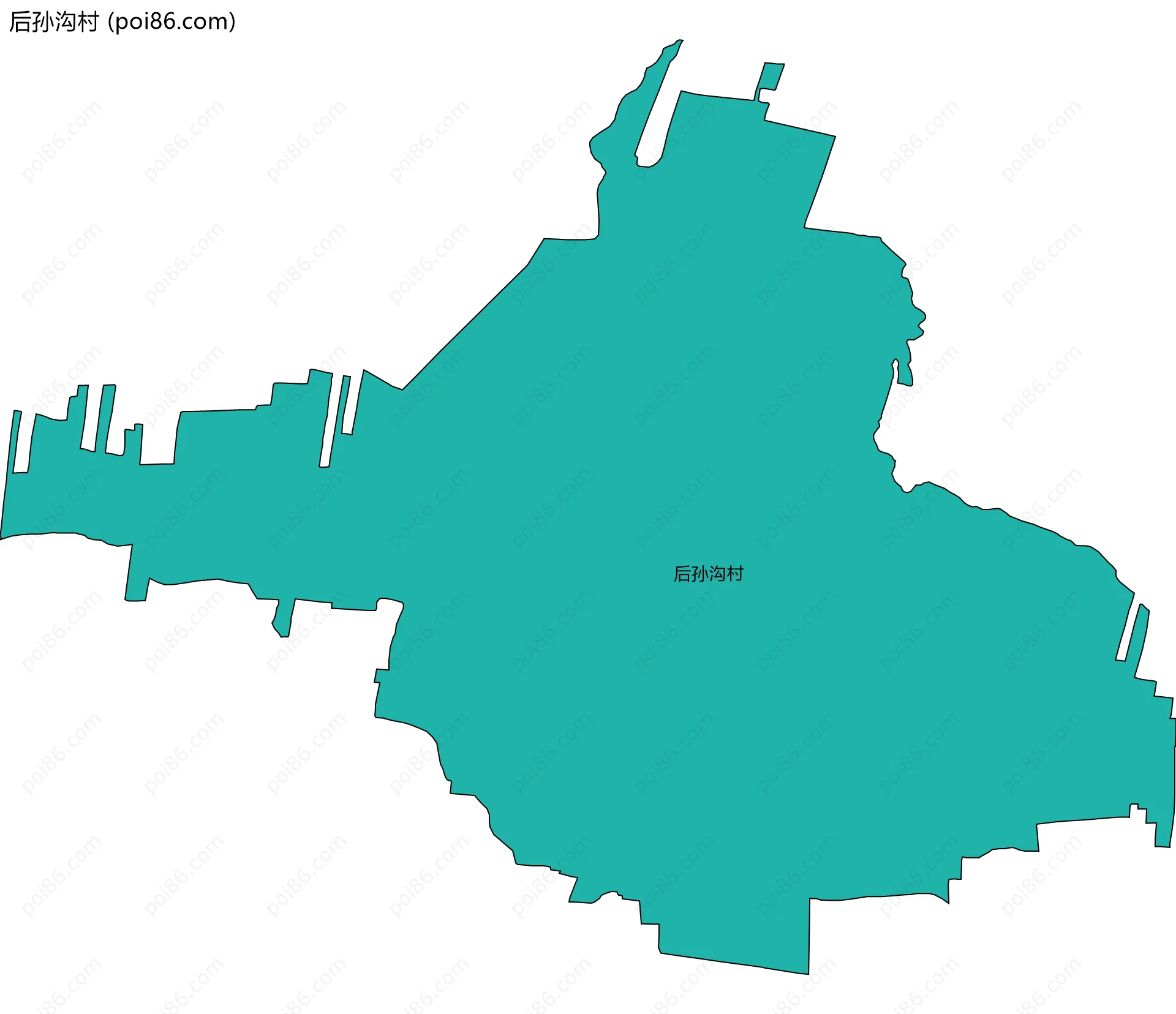 后孙沟村边界地图