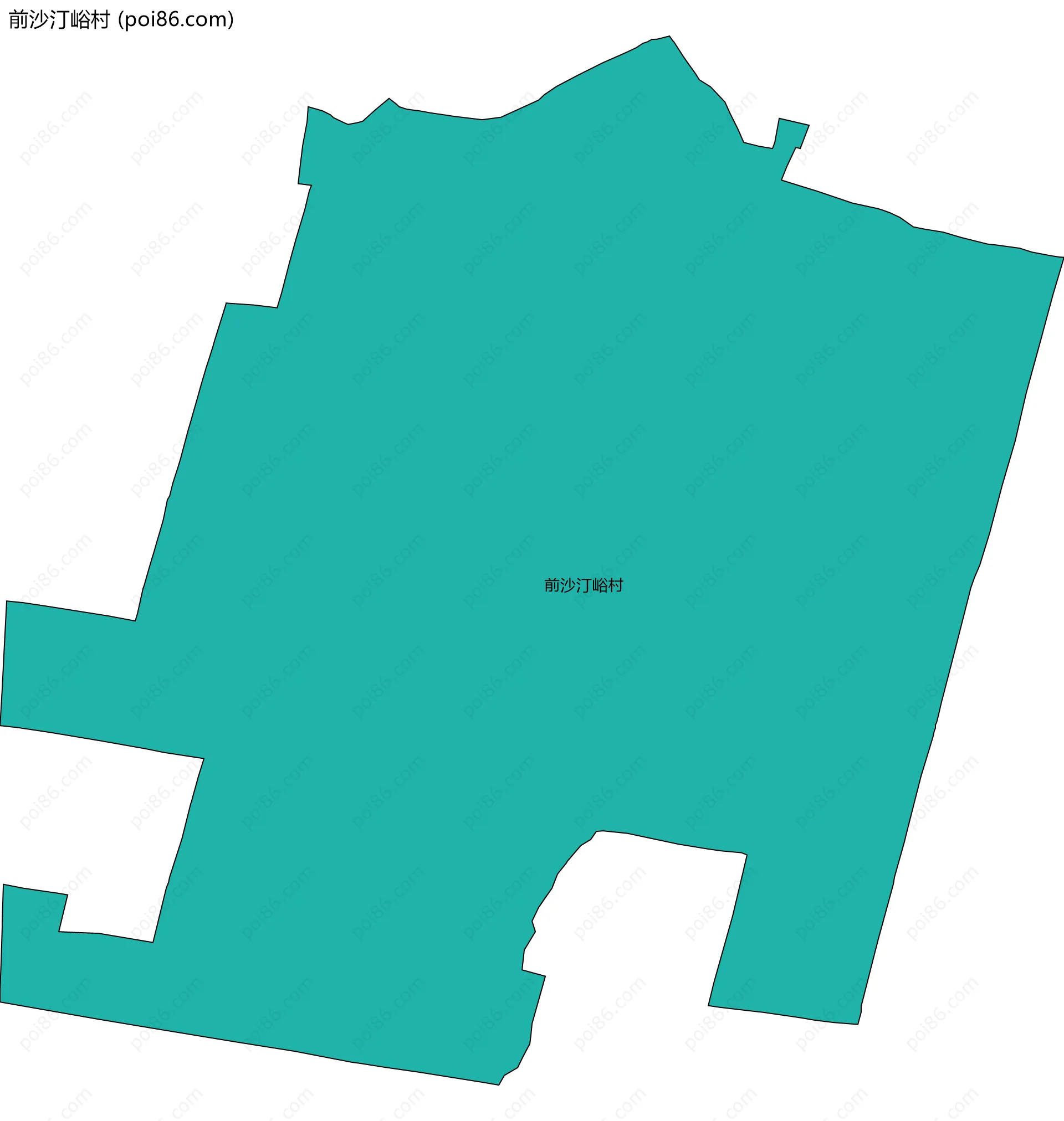前沙汀峪村边界地图