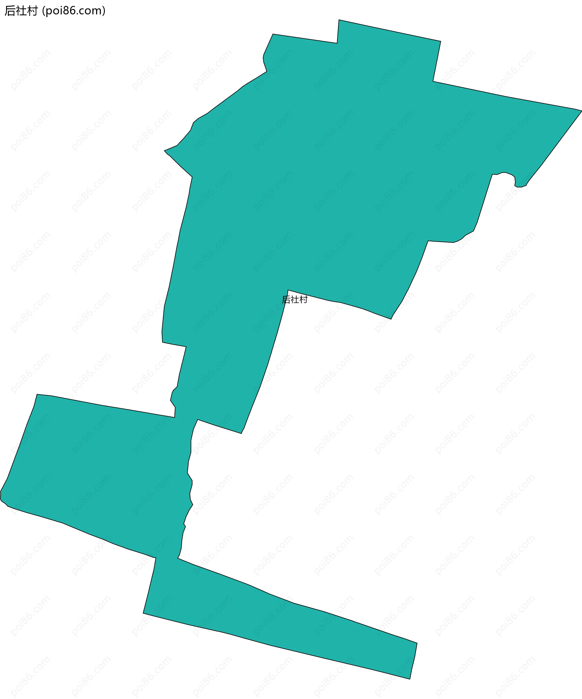 后社村边界地图