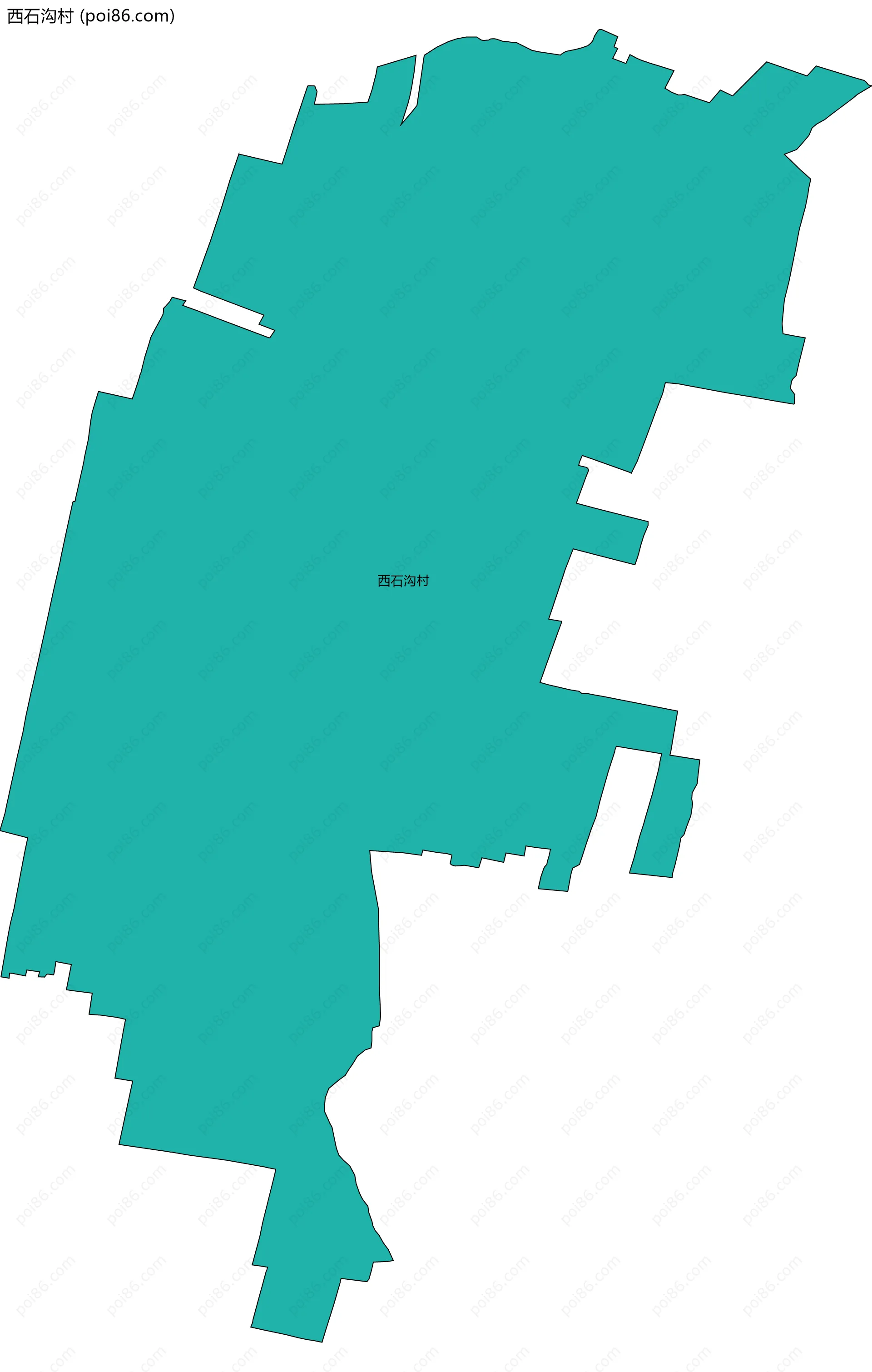 西石沟村边界地图