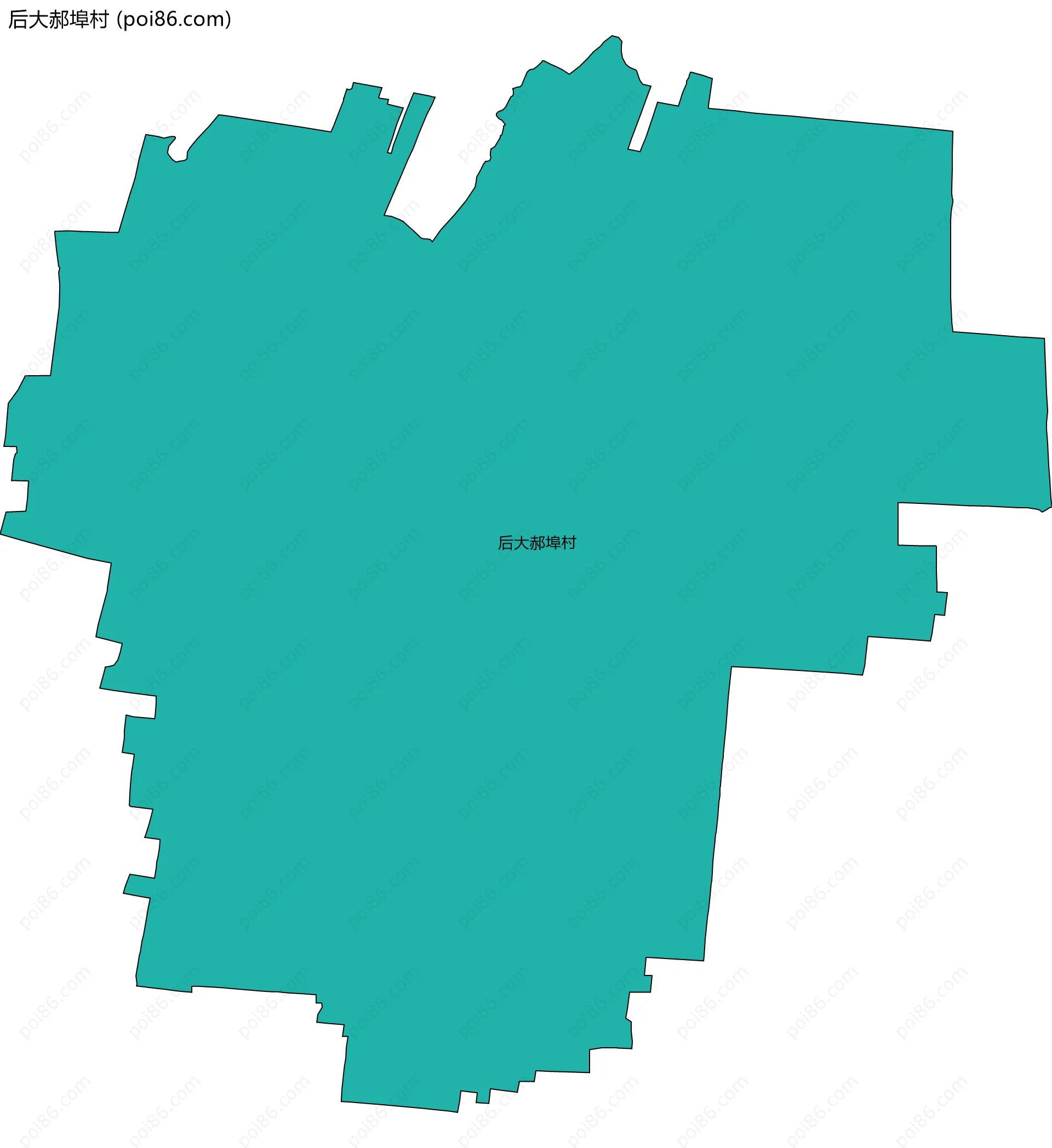 后大郝埠村边界地图