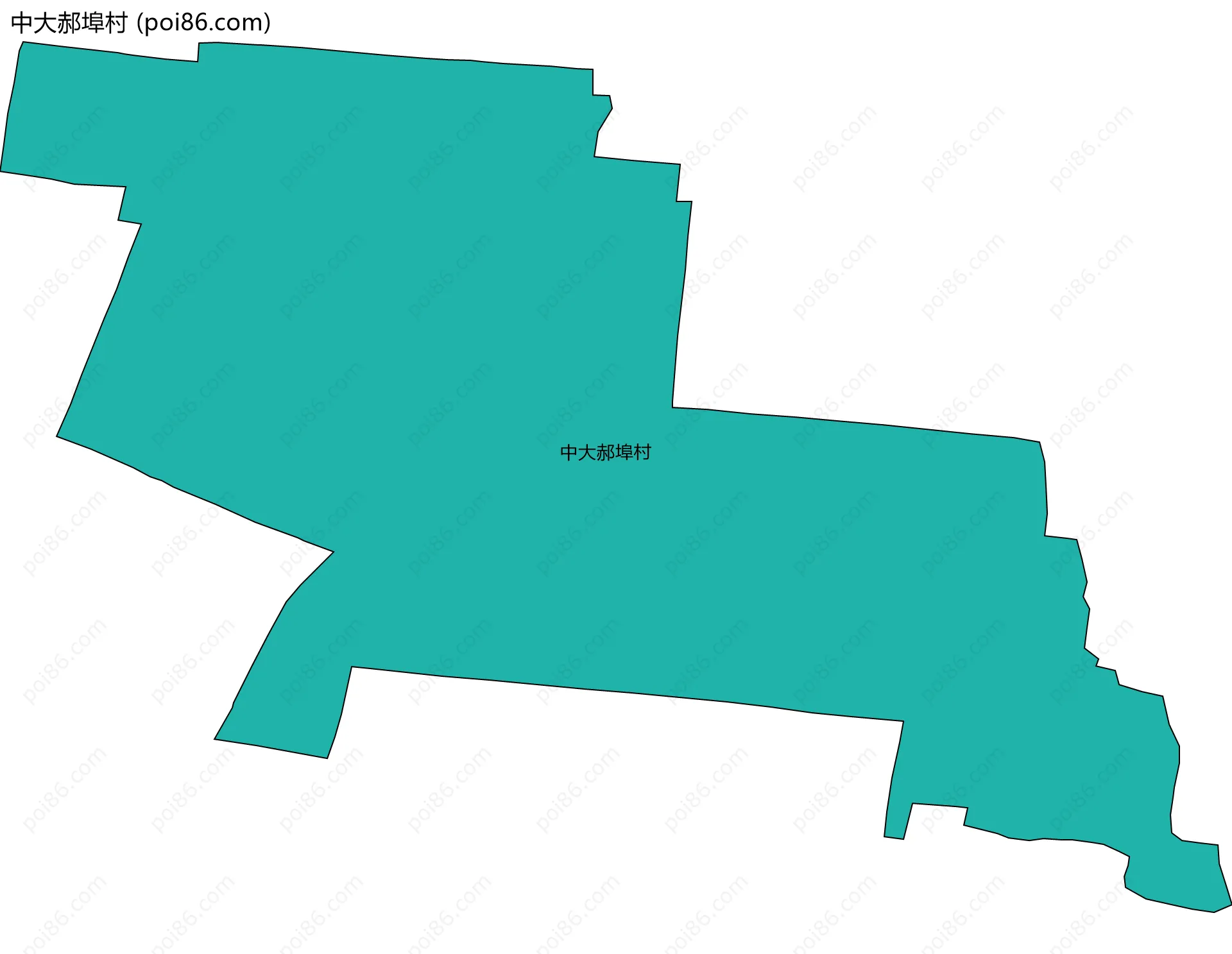 中大郝埠村边界地图