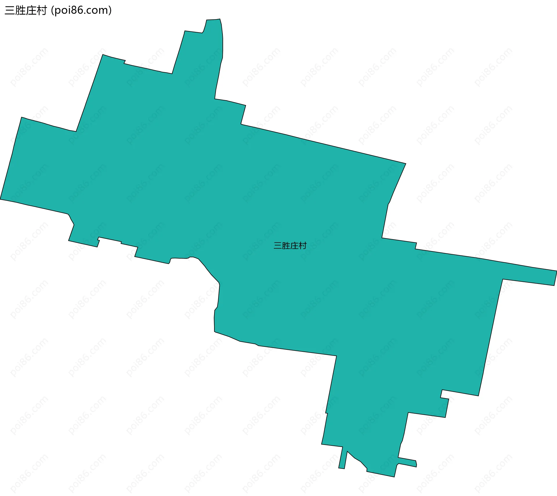 三胜庄村边界地图