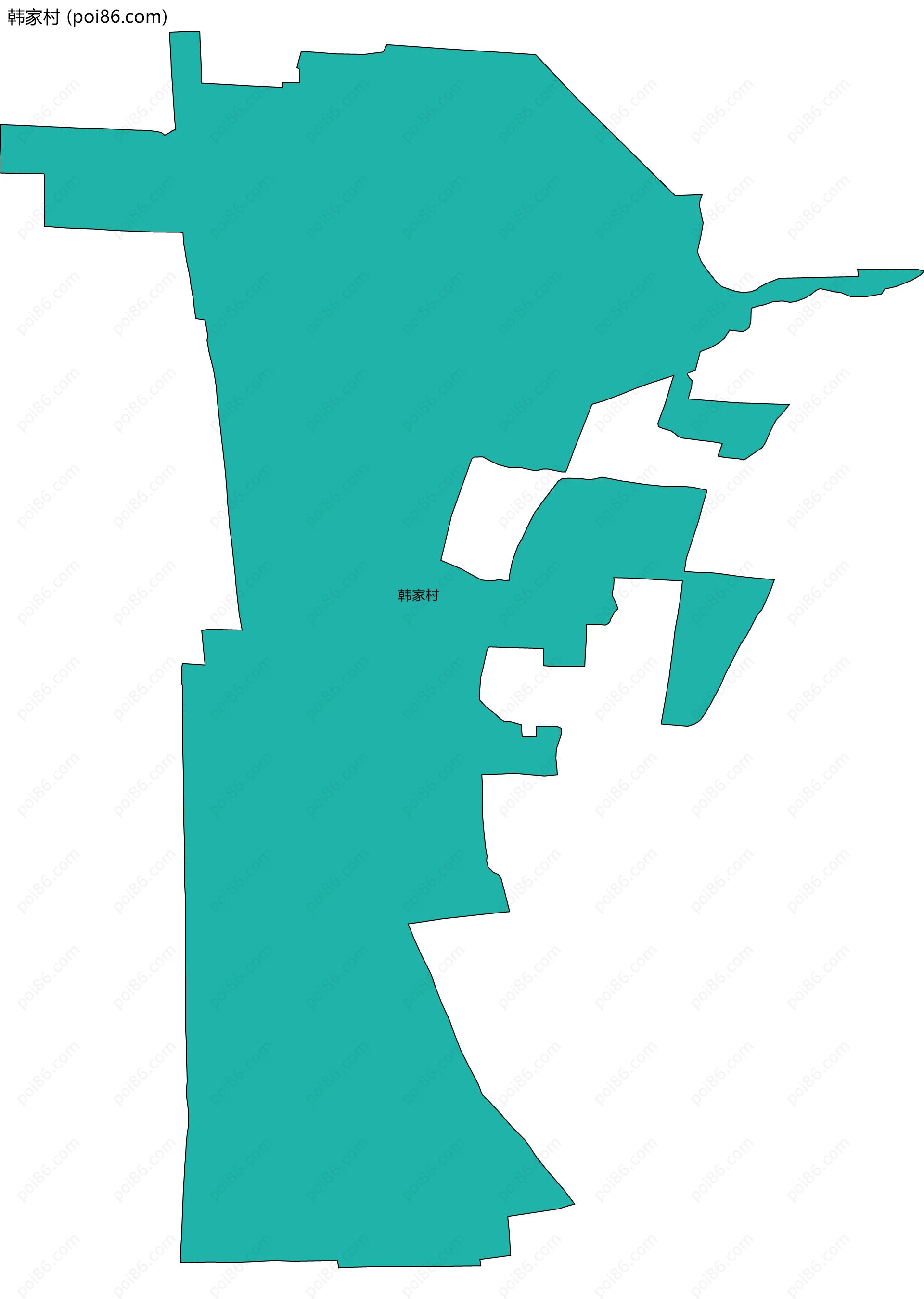 韩家村边界地图
