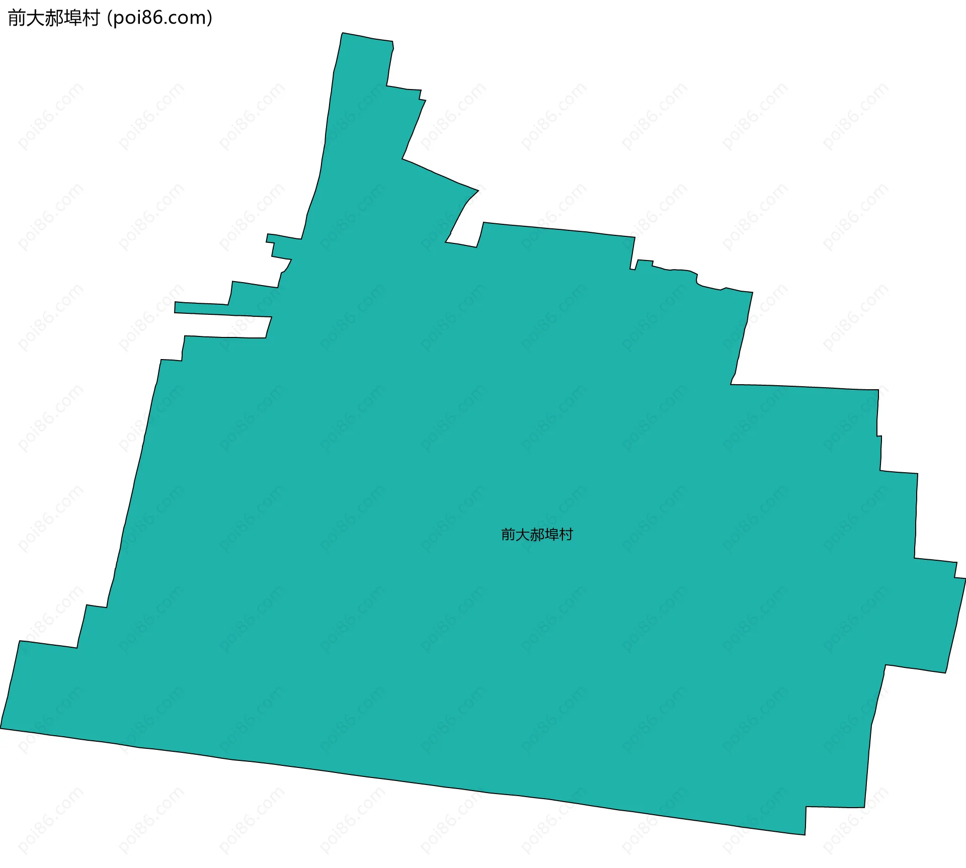 前大郝埠村边界地图