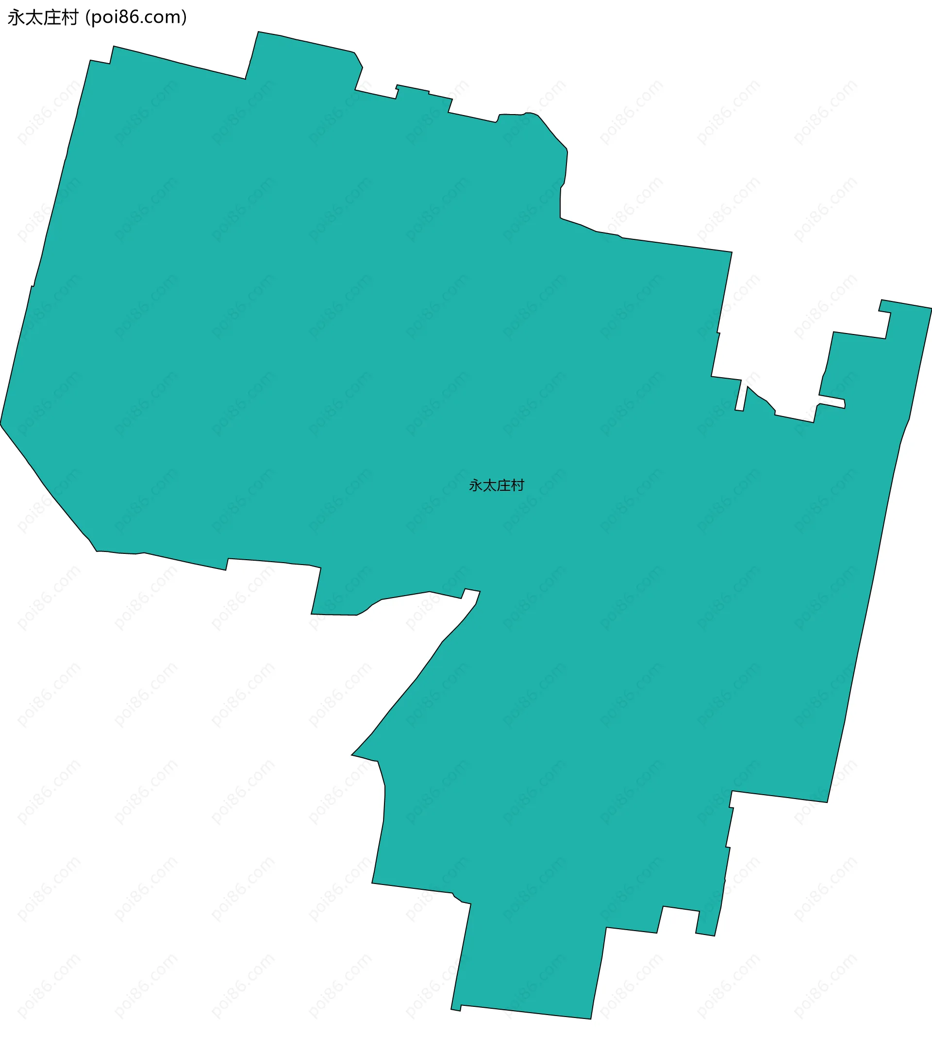 永太庄村边界地图