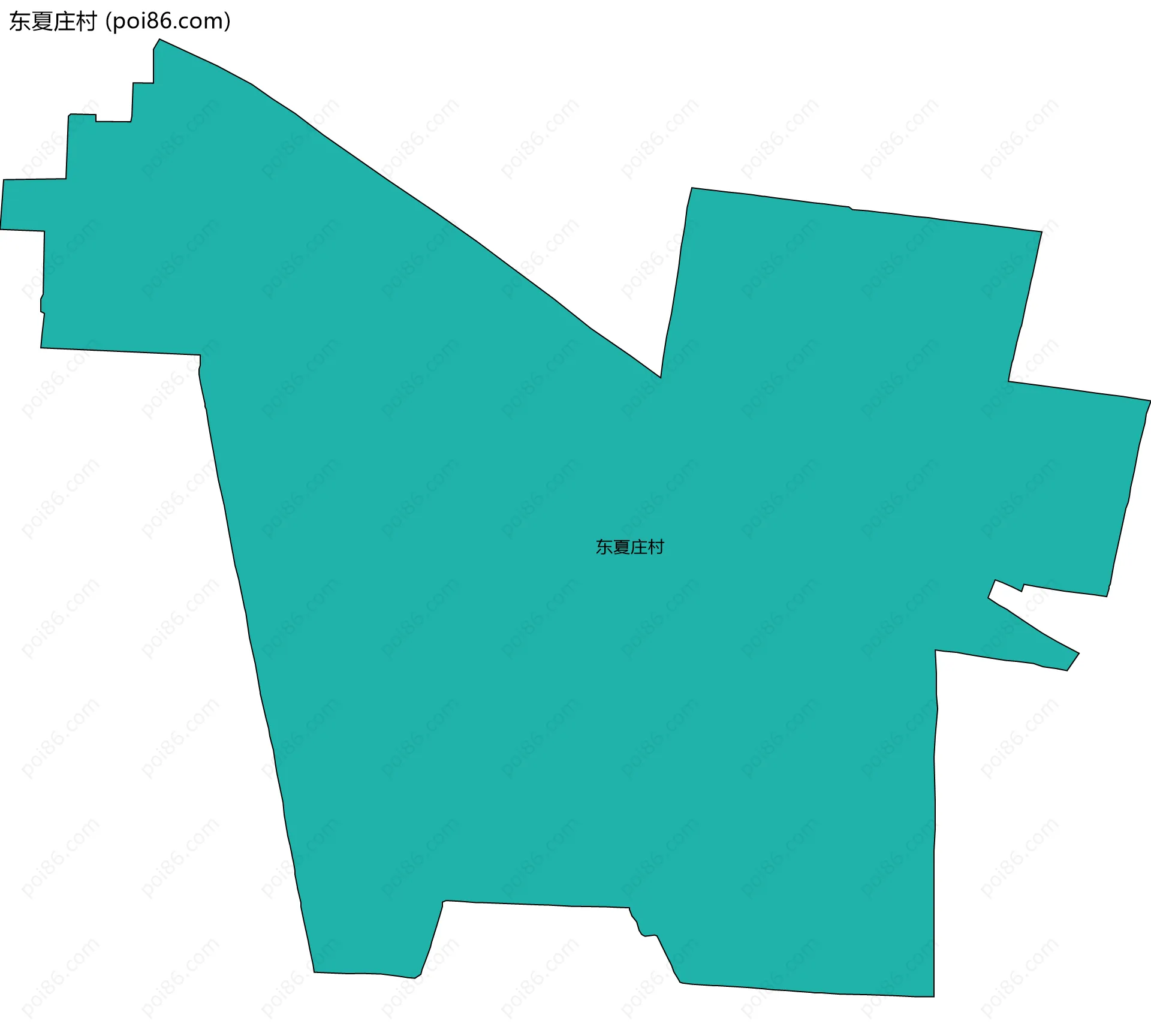 东夏庄村边界地图