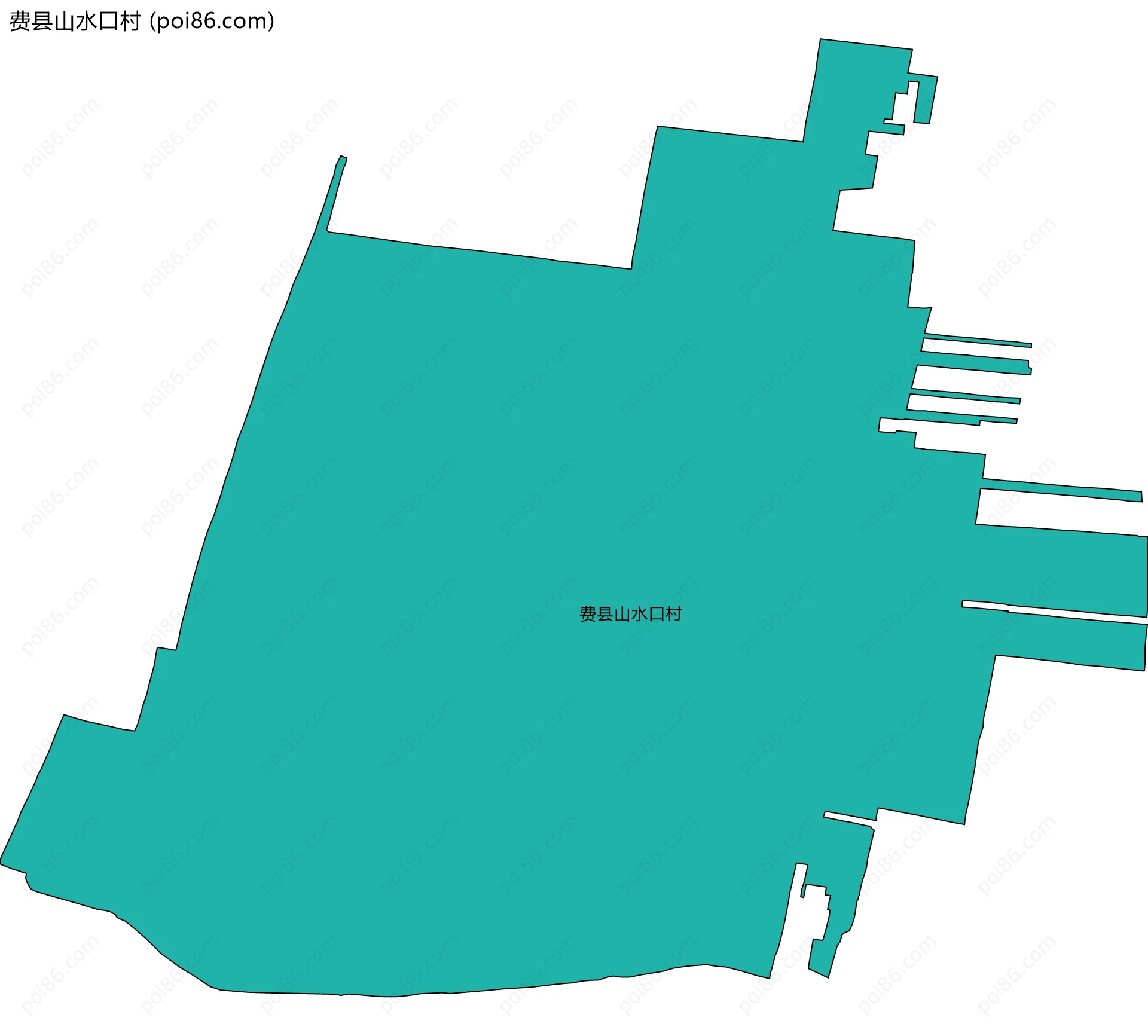费县山水口村边界地图