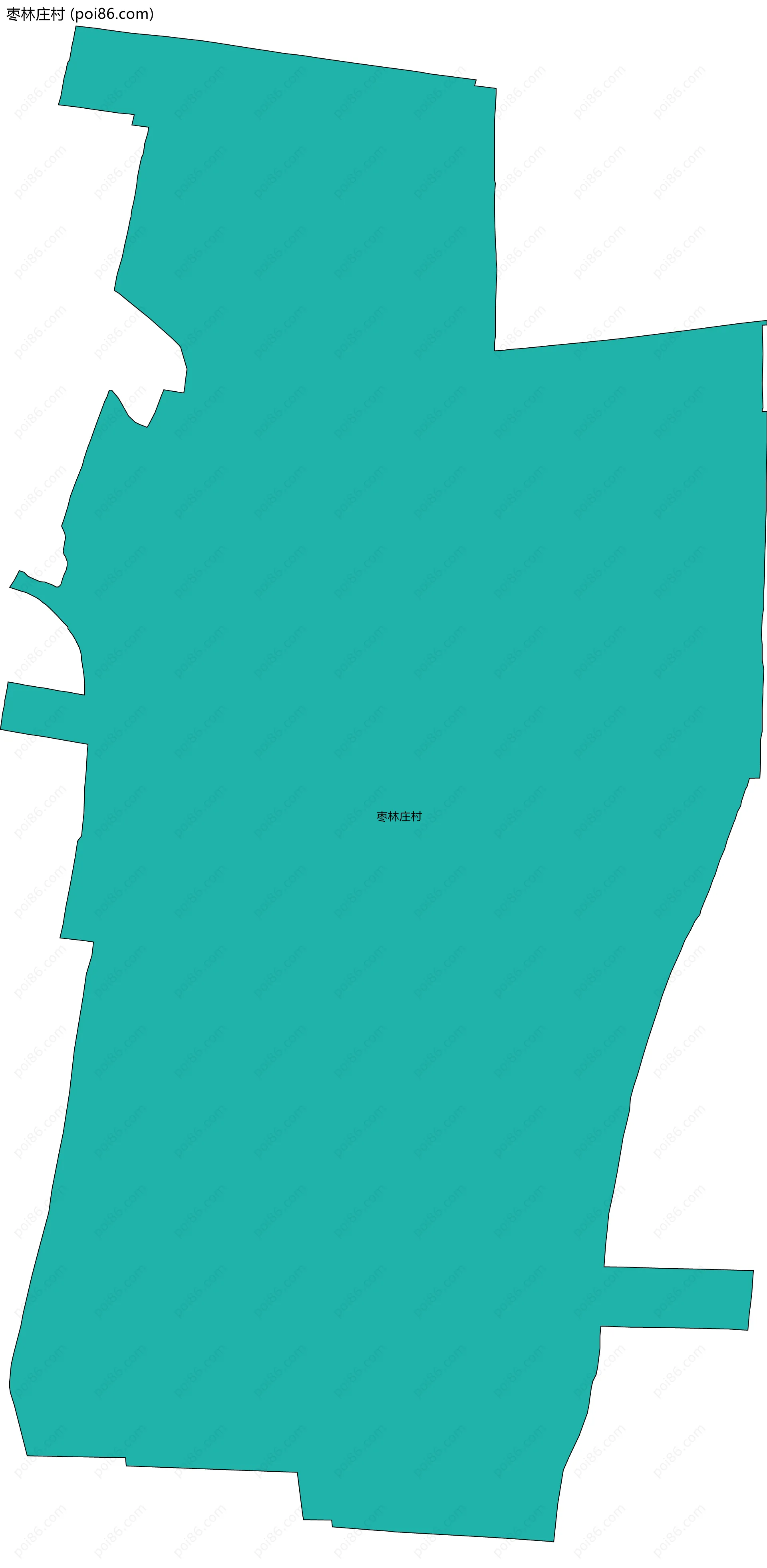 枣林庄村边界地图