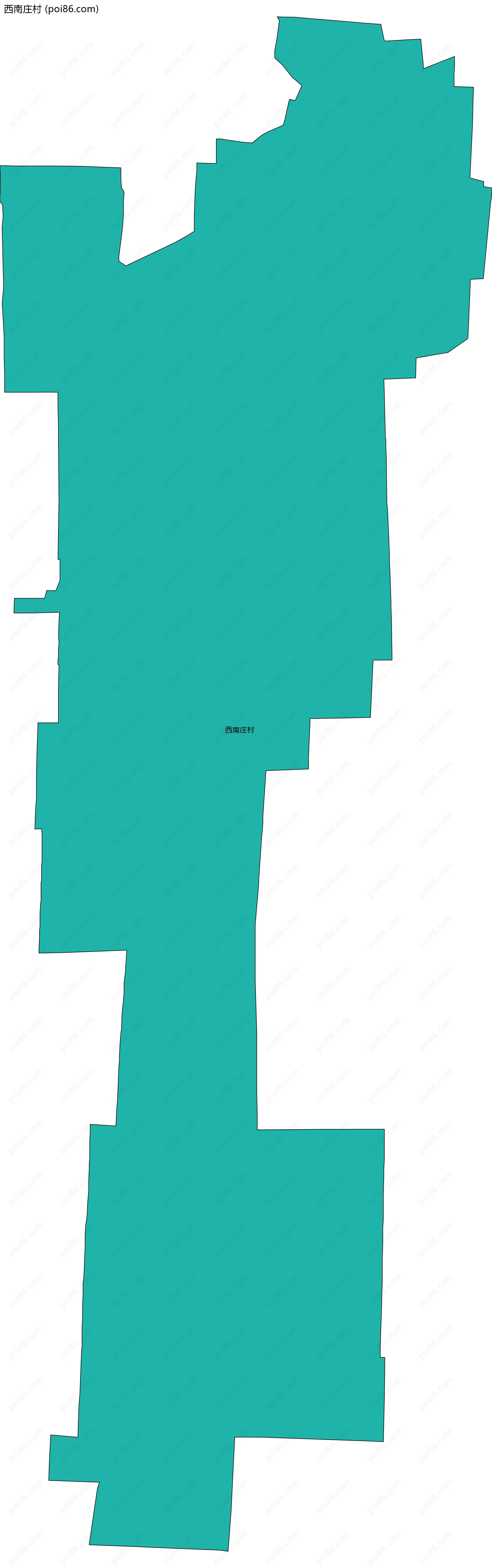 西南庄村边界地图