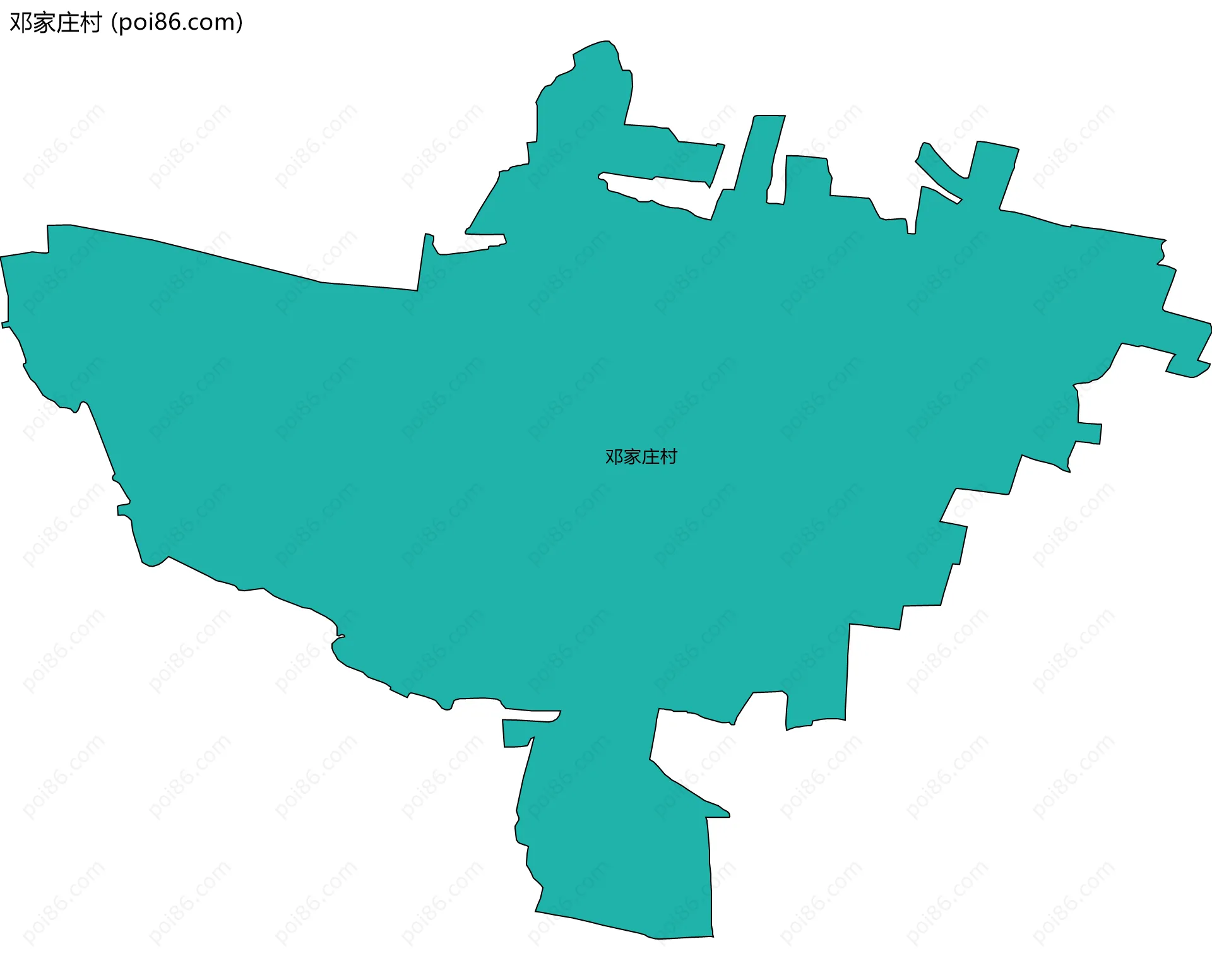 邓家庄村边界地图