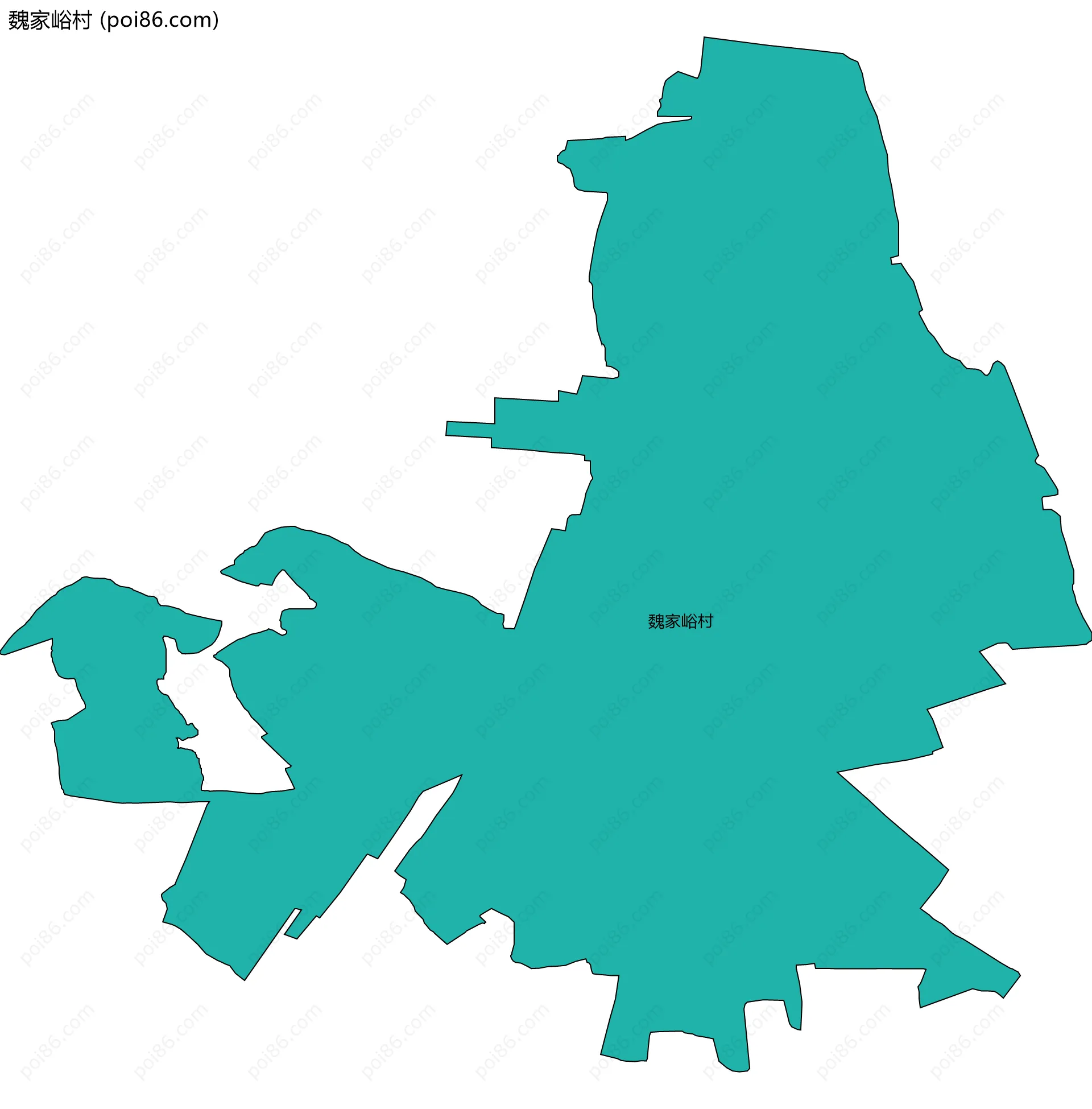 魏家峪村边界地图