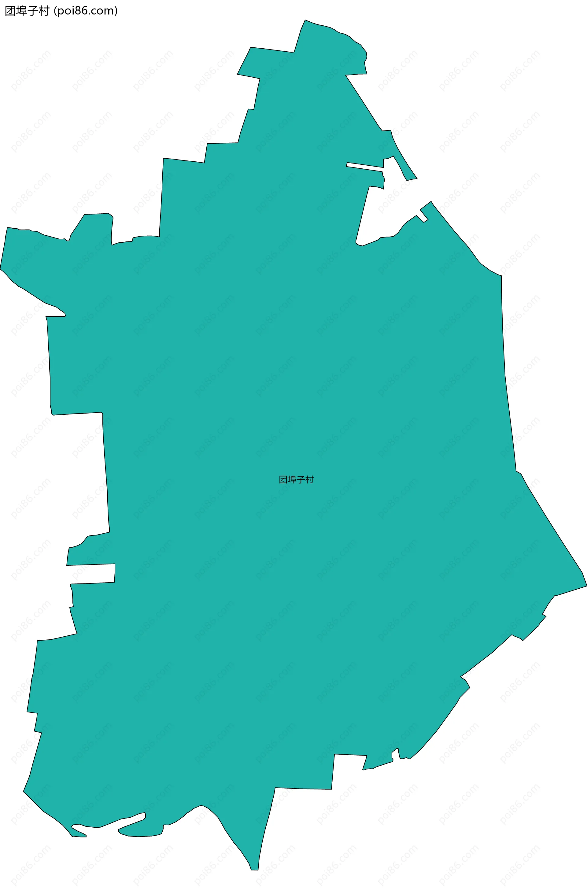 团埠子村边界地图