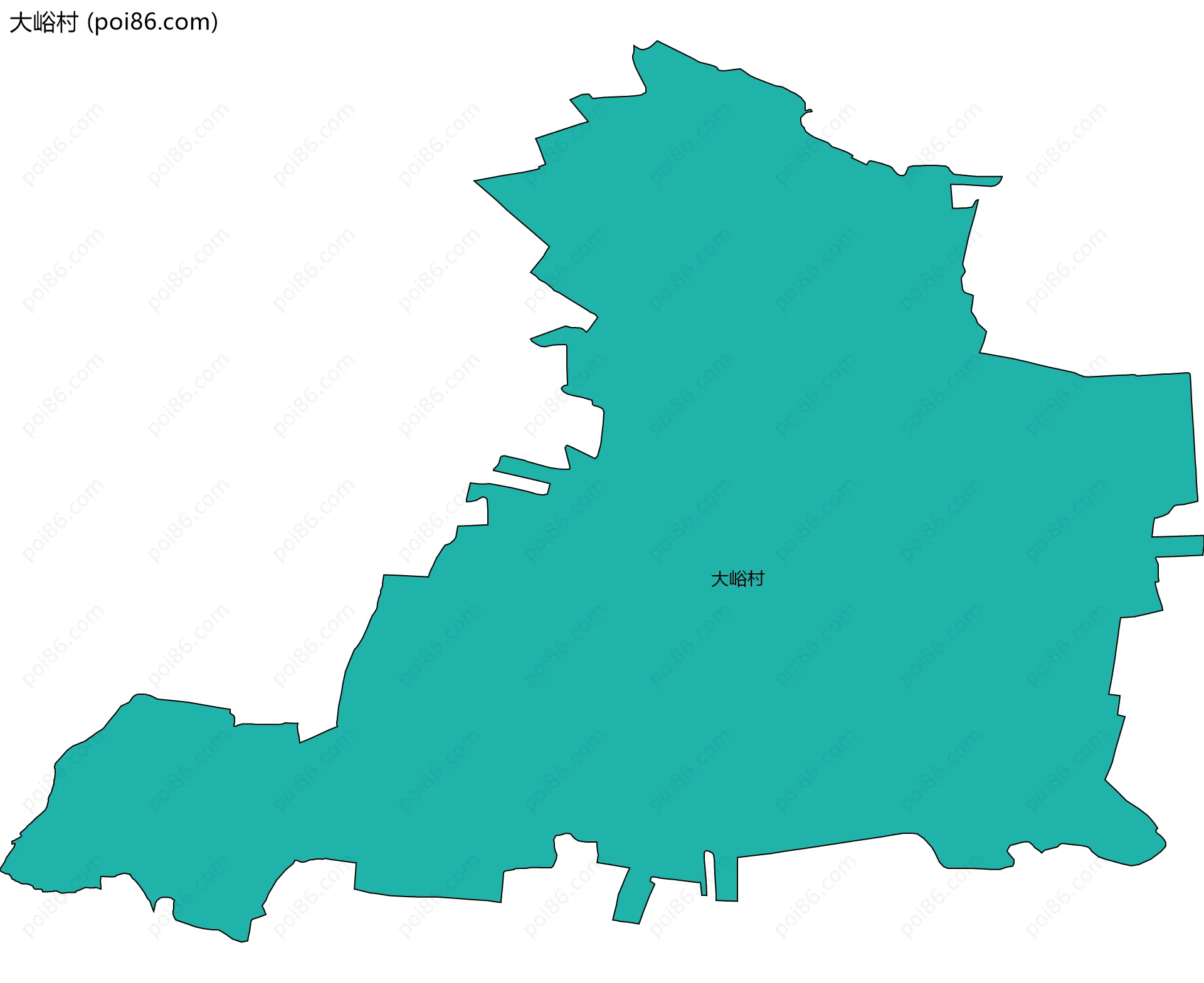 大峪村边界地图