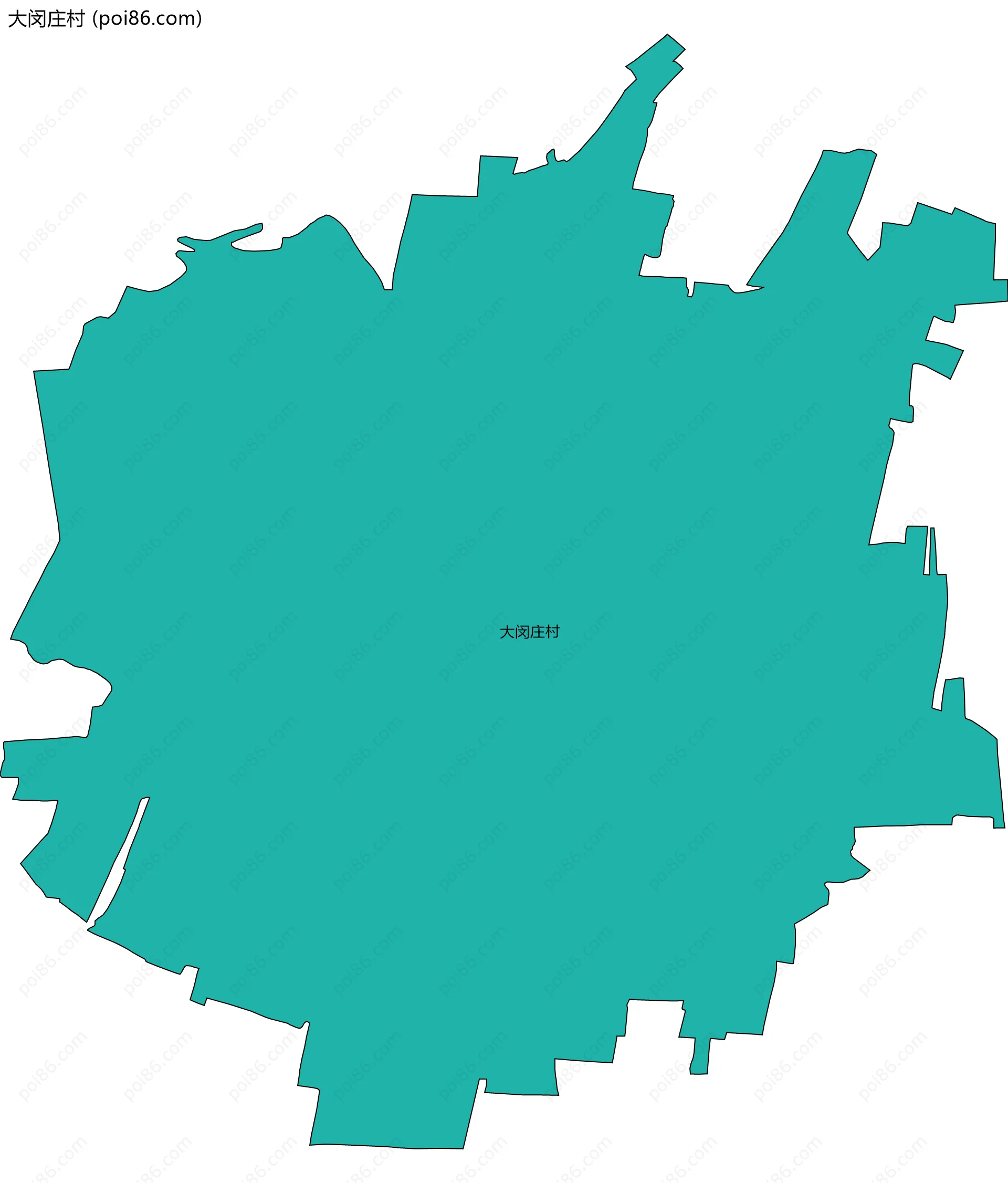 大闵庄村边界地图