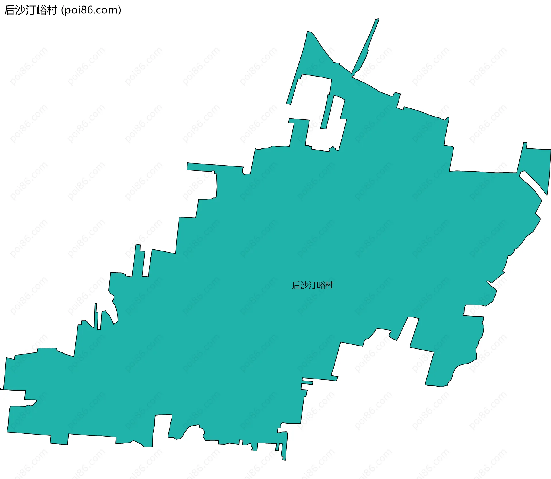 后沙汀峪村边界地图