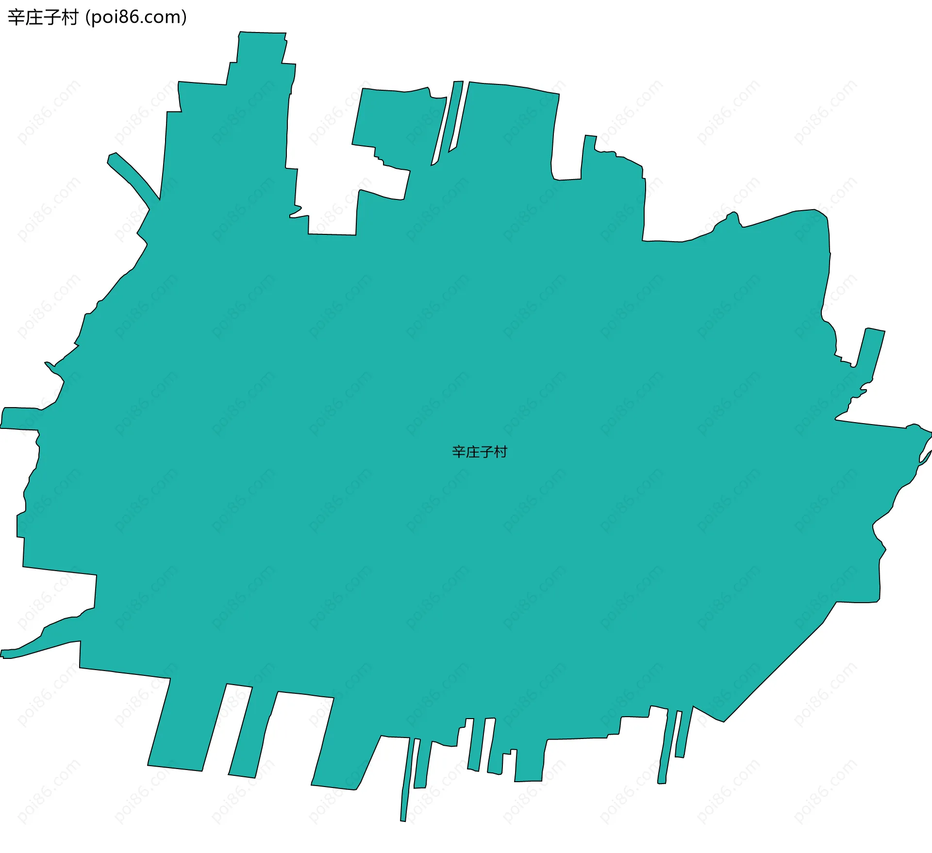 辛庄子村边界地图