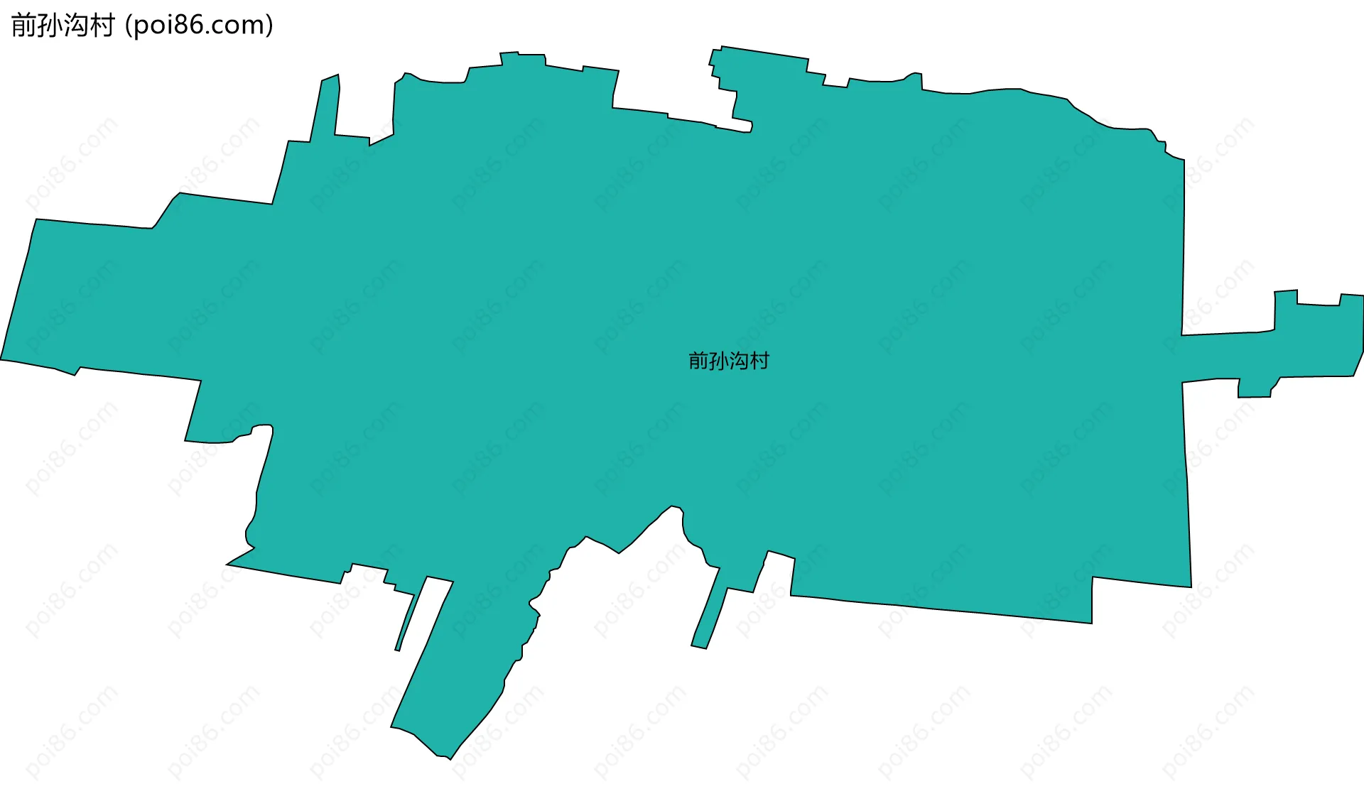 前孙沟村边界地图