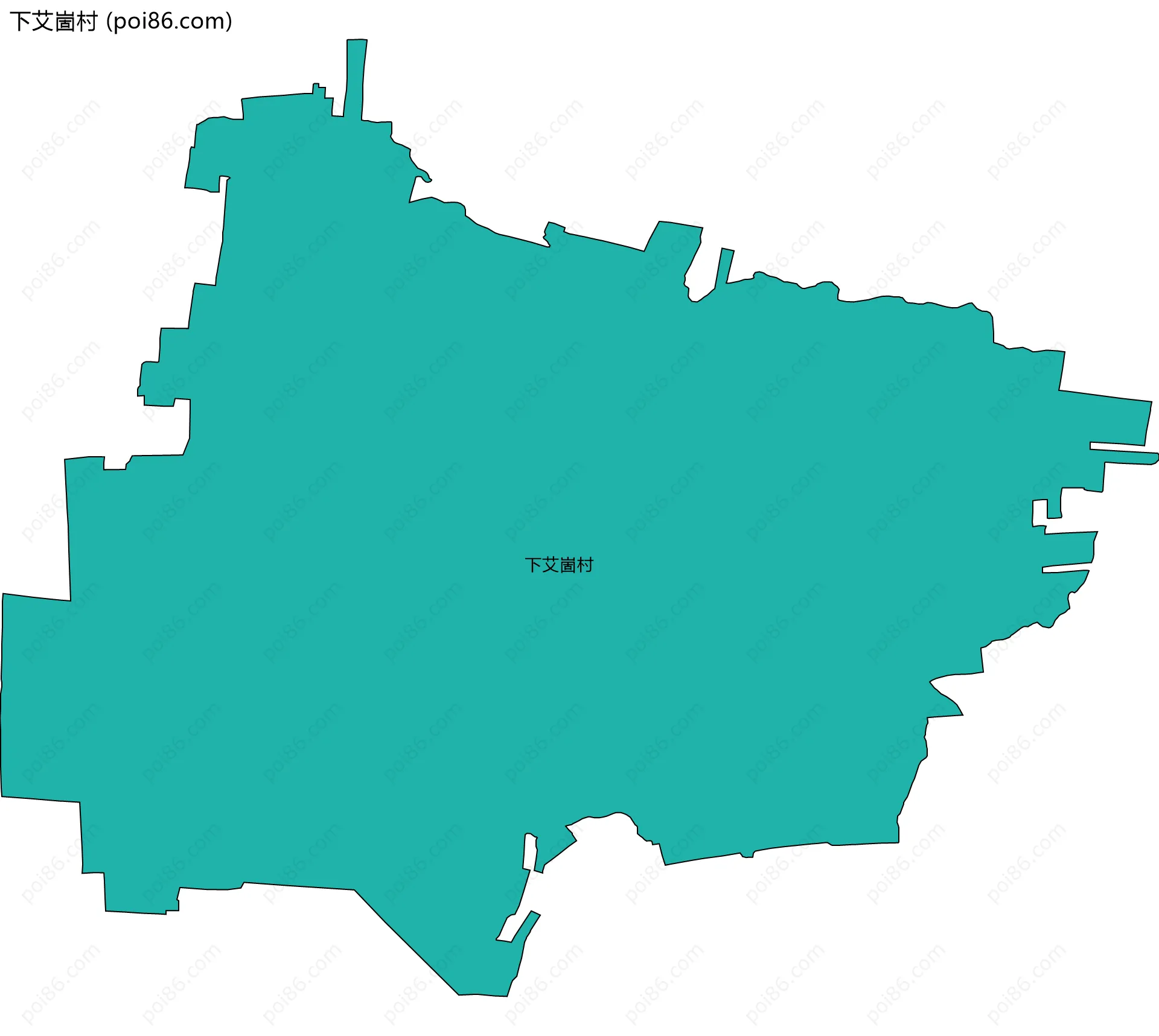 下艾崮村边界地图