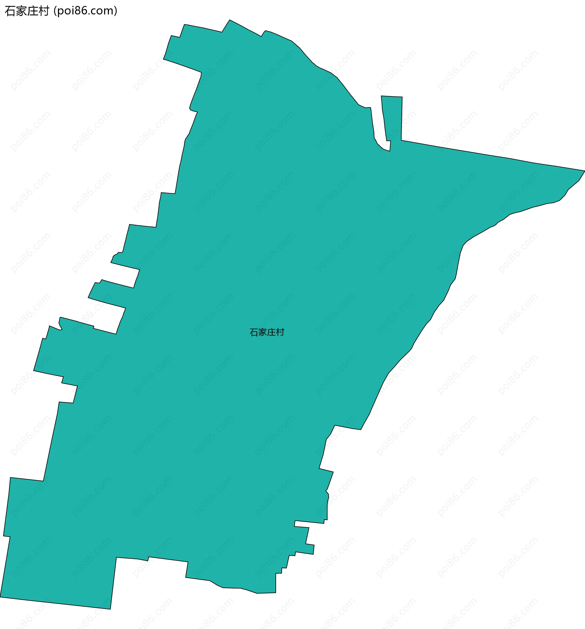 石家庄村边界地图