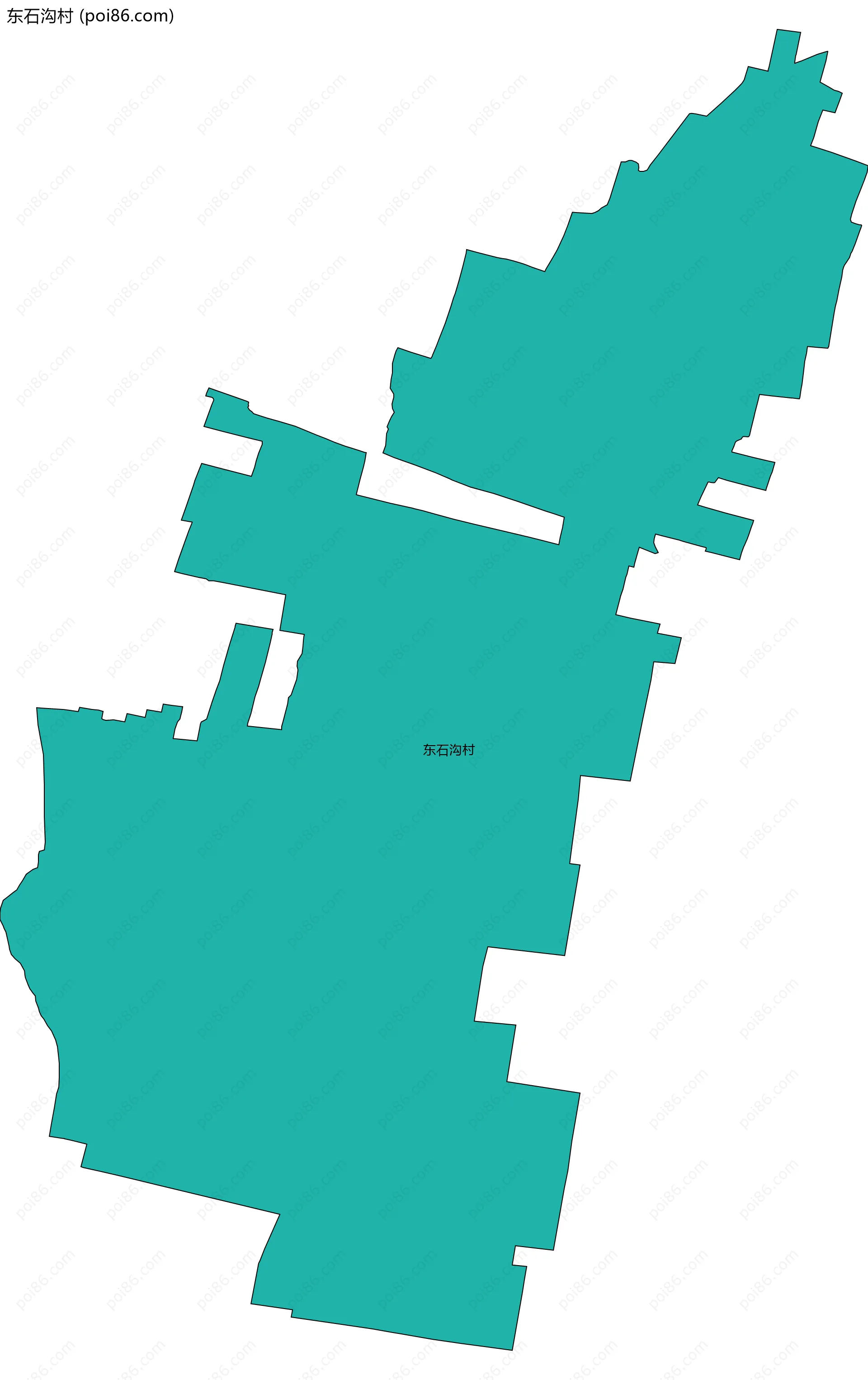 东石沟村边界地图