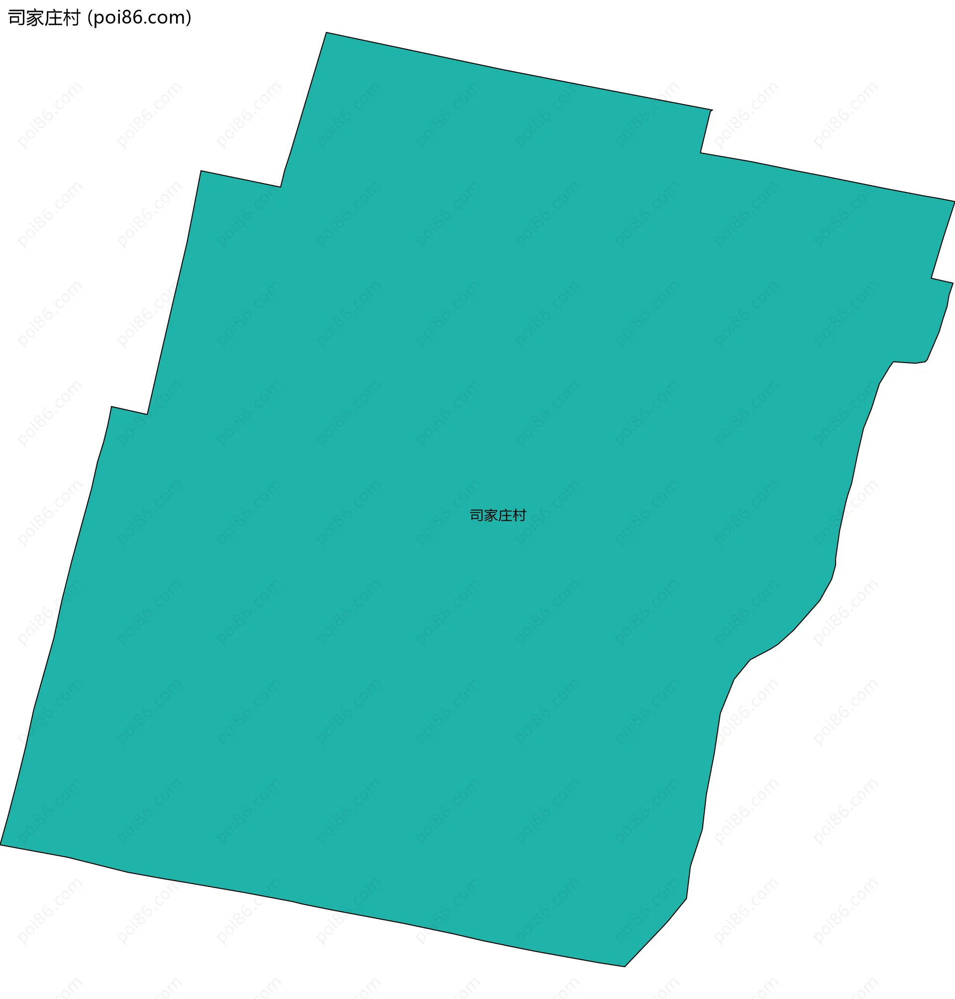 司家庄村边界地图