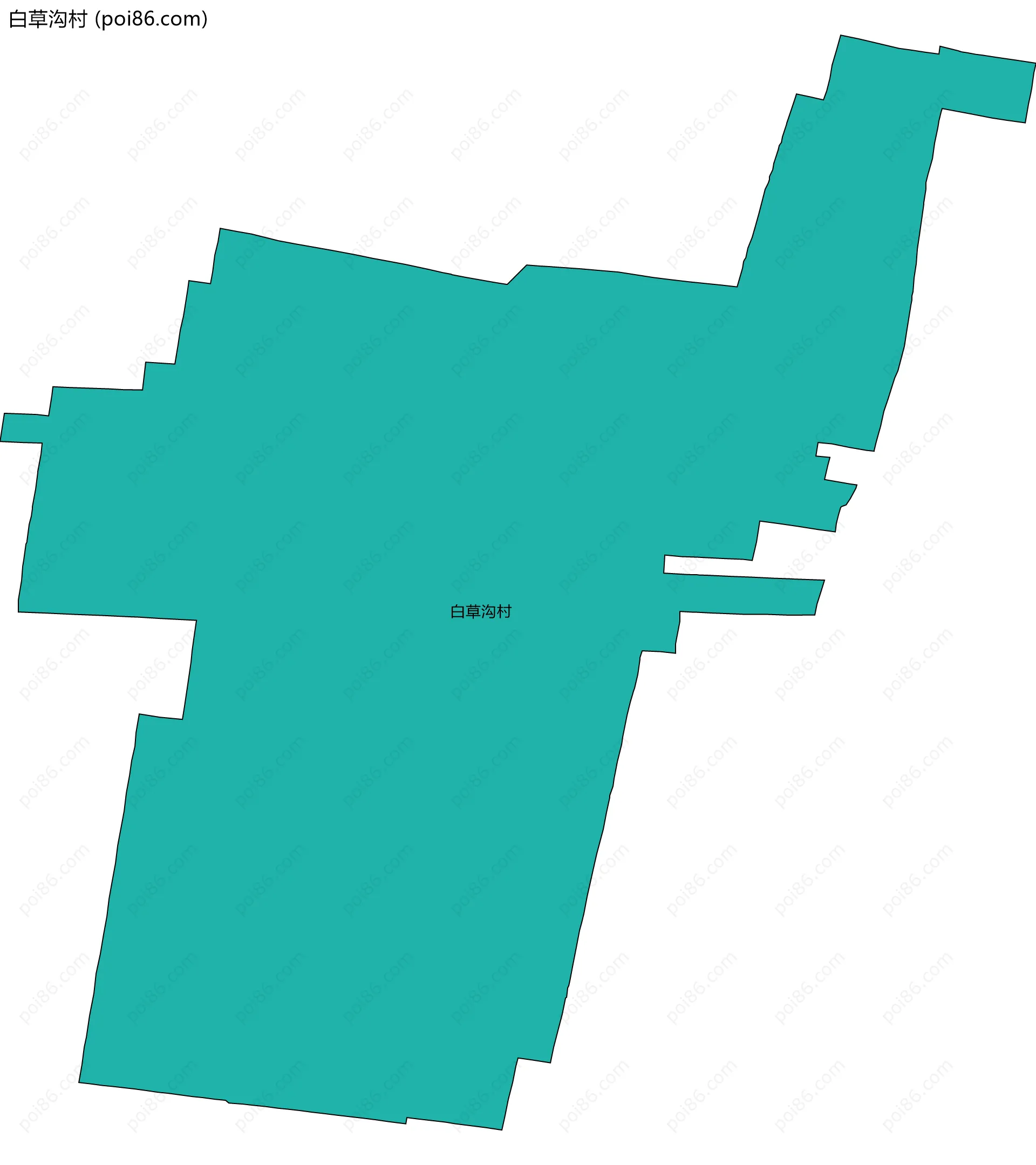 白草沟村边界地图