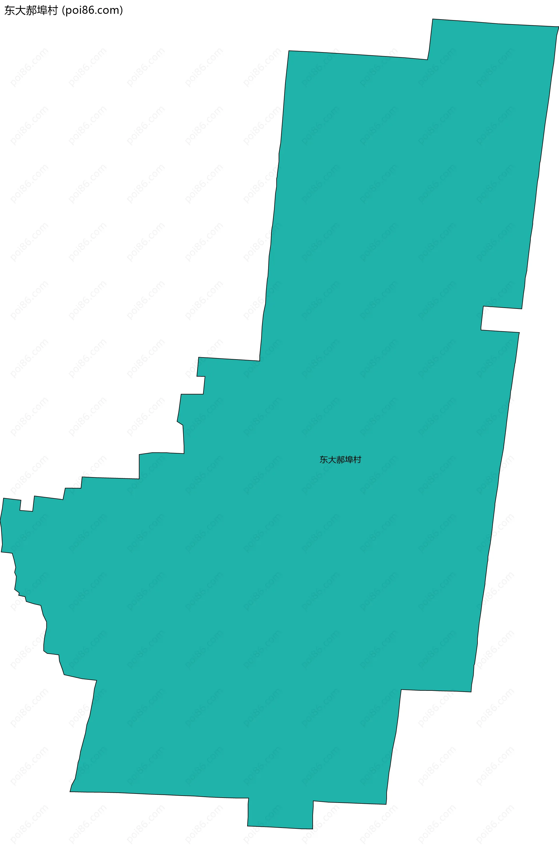 东大郝埠村边界地图