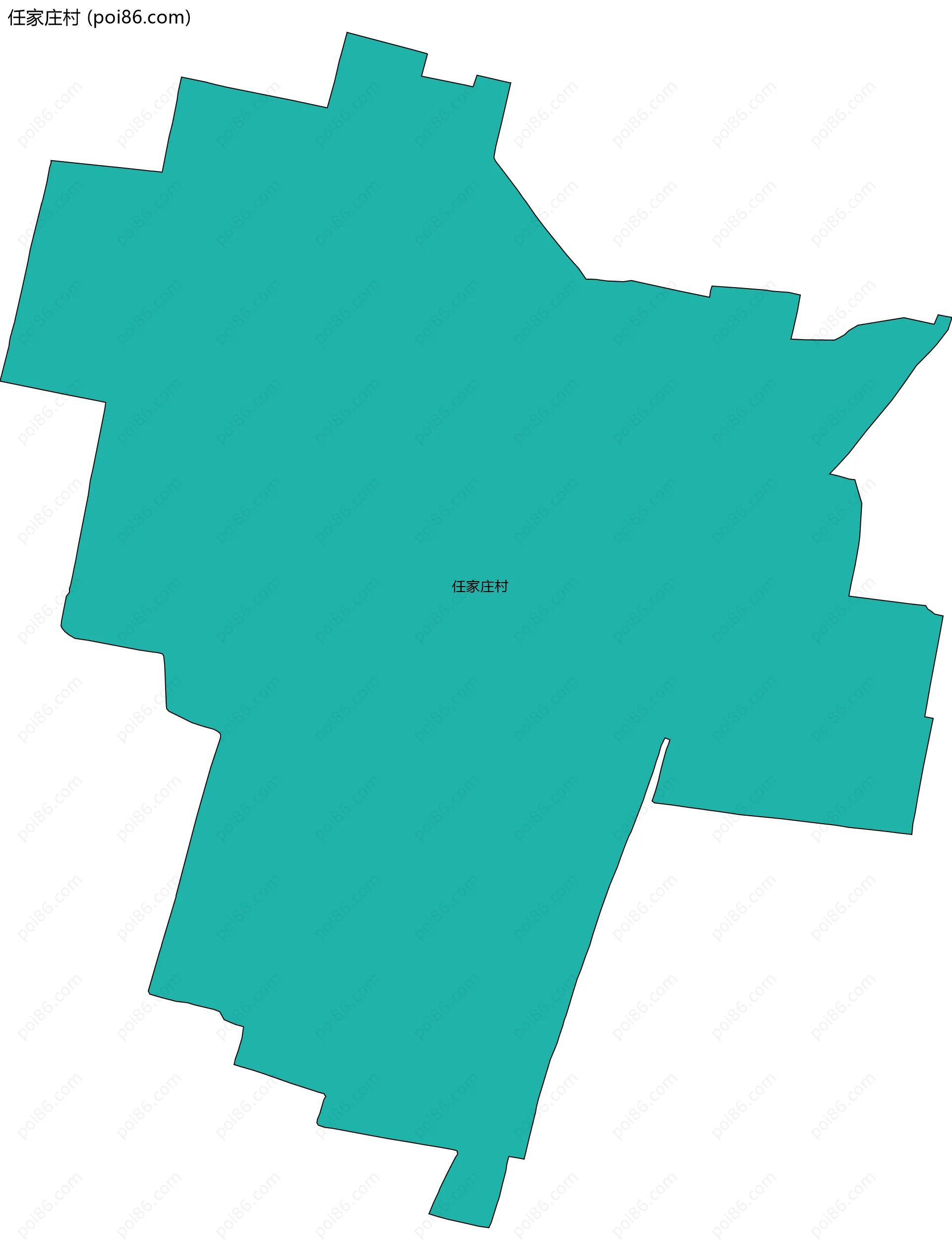 任家庄村边界地图