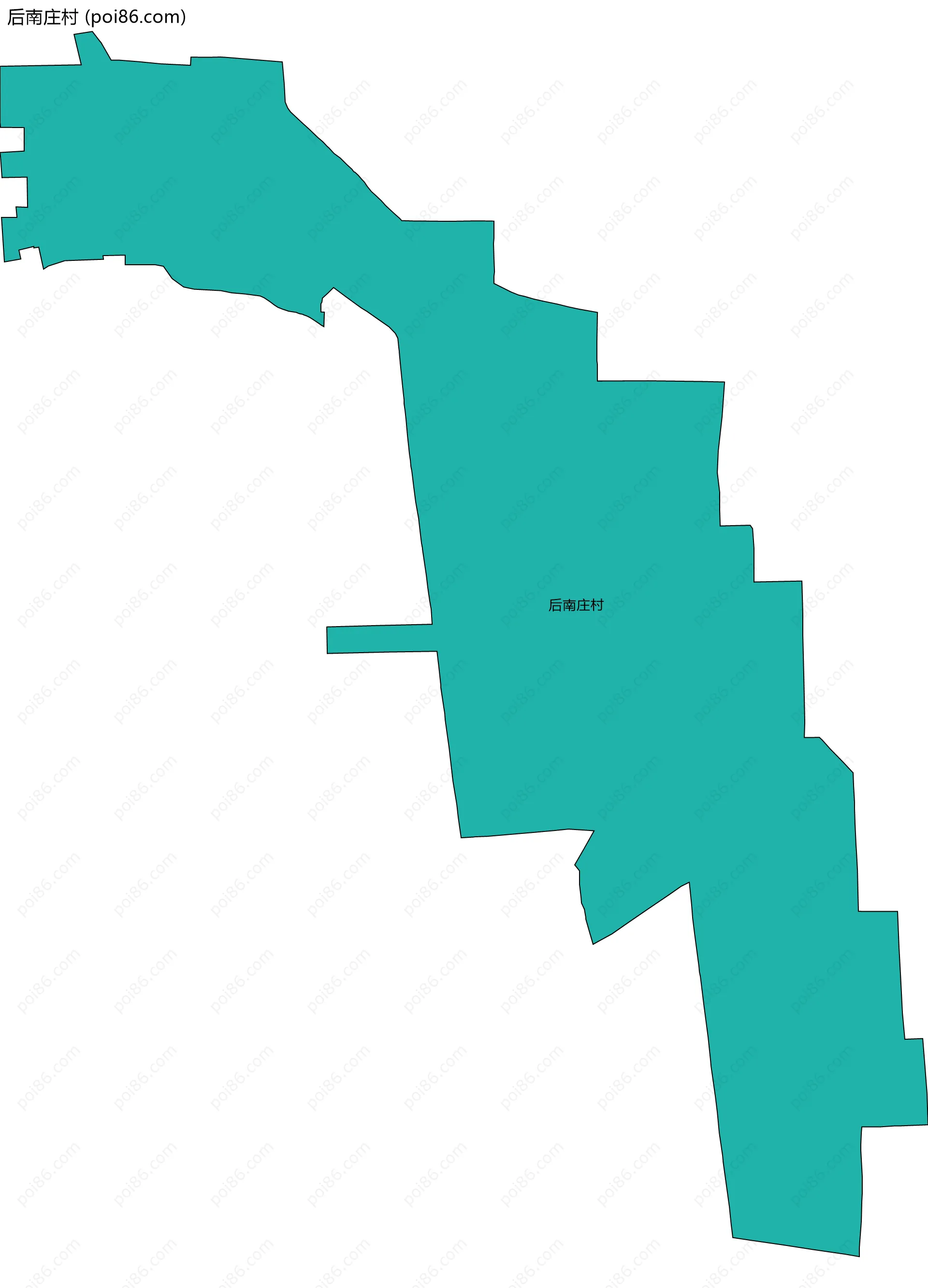 后南庄村边界地图