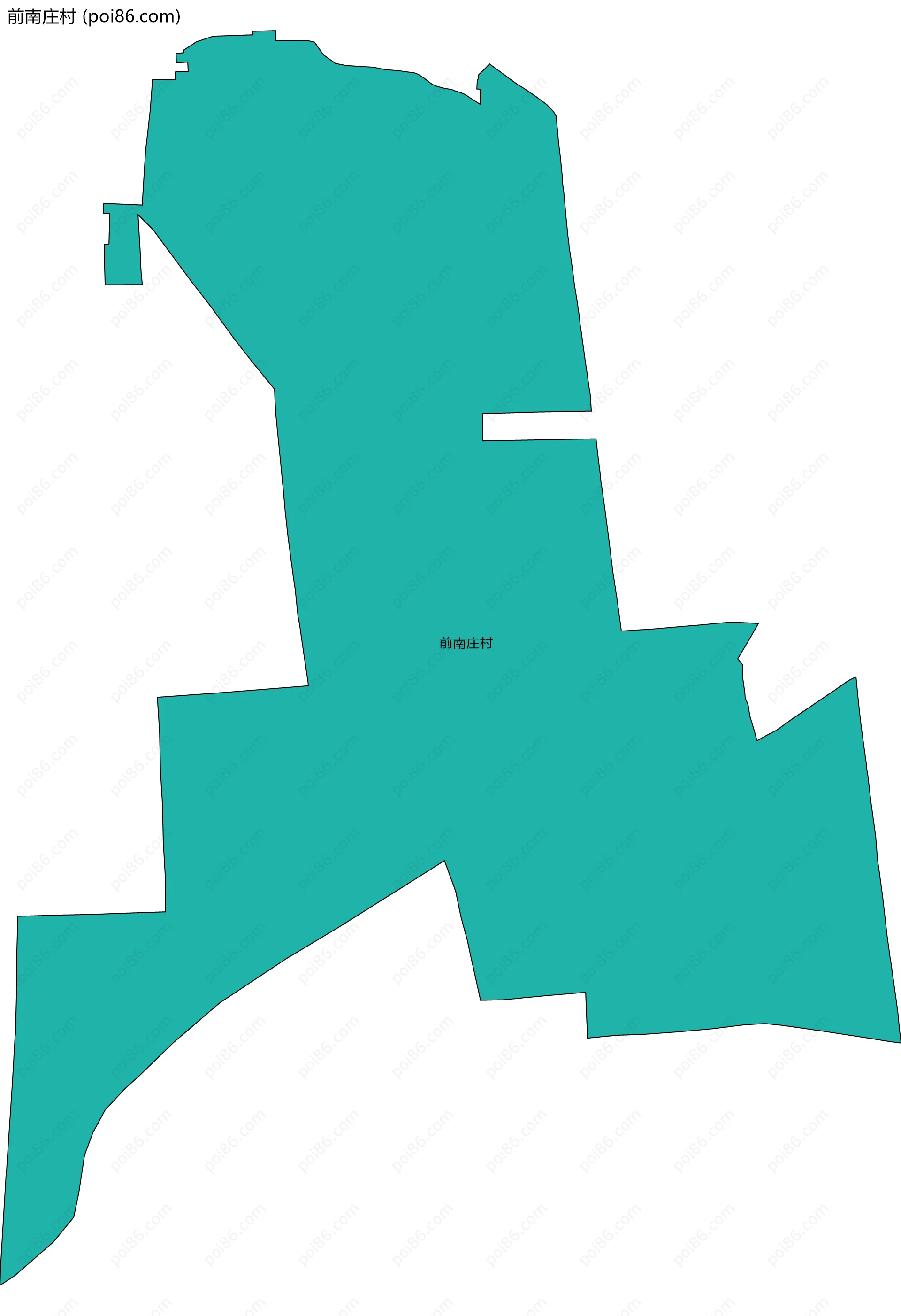 前南庄村边界地图