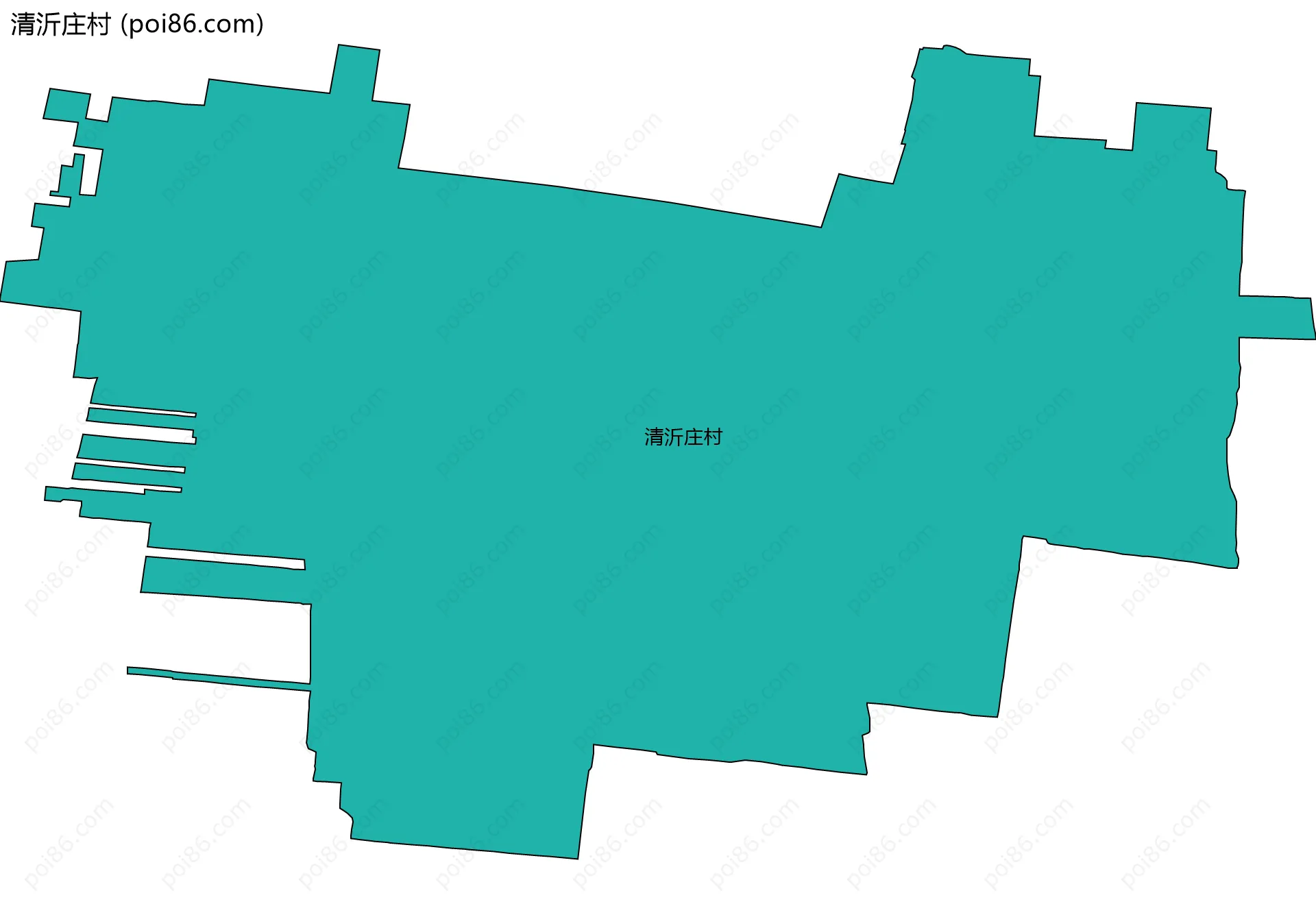 清沂庄村边界地图
