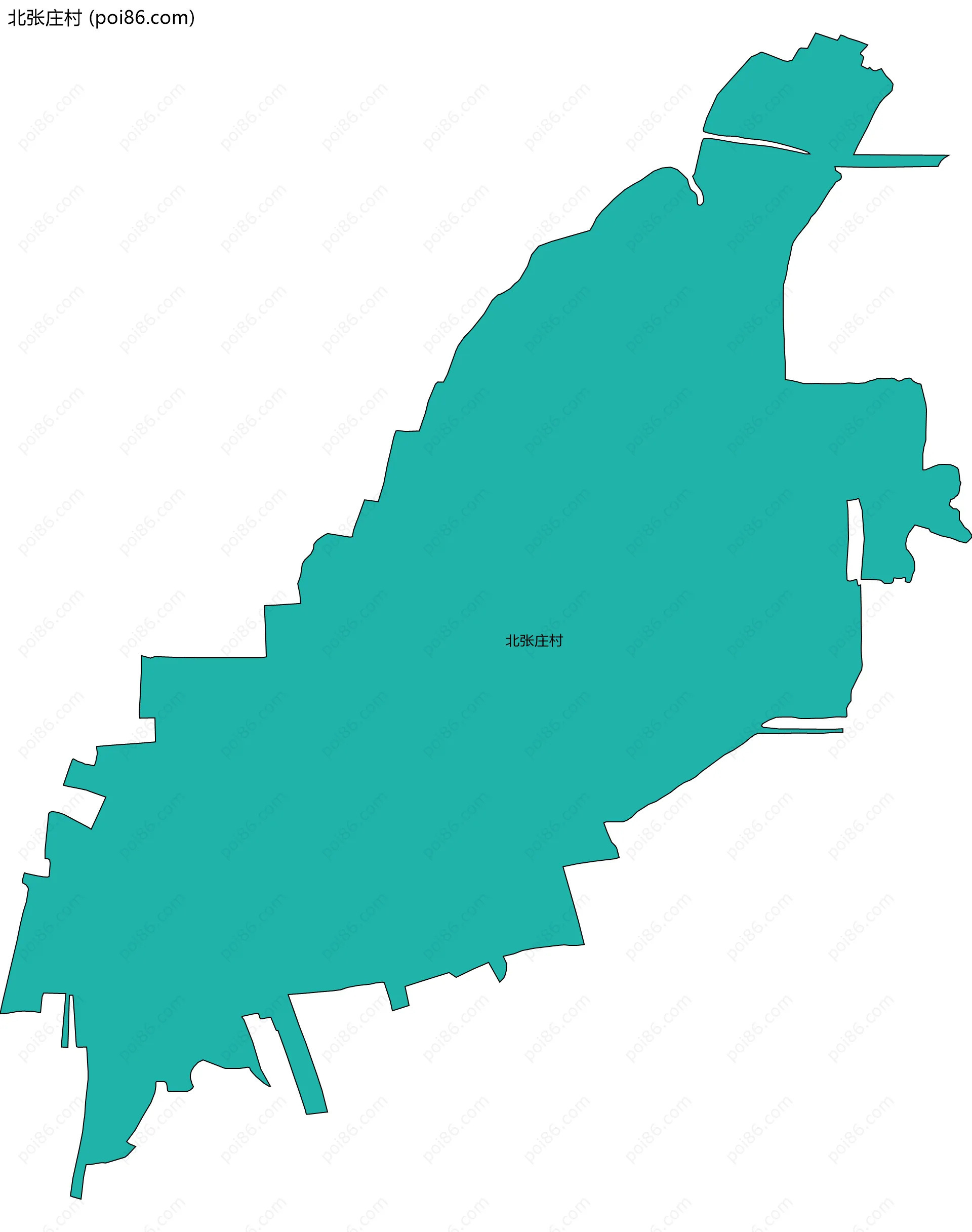 北张庄村边界地图