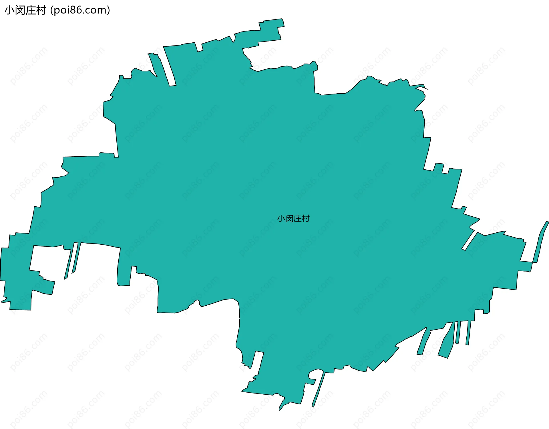 小闵庄村边界地图