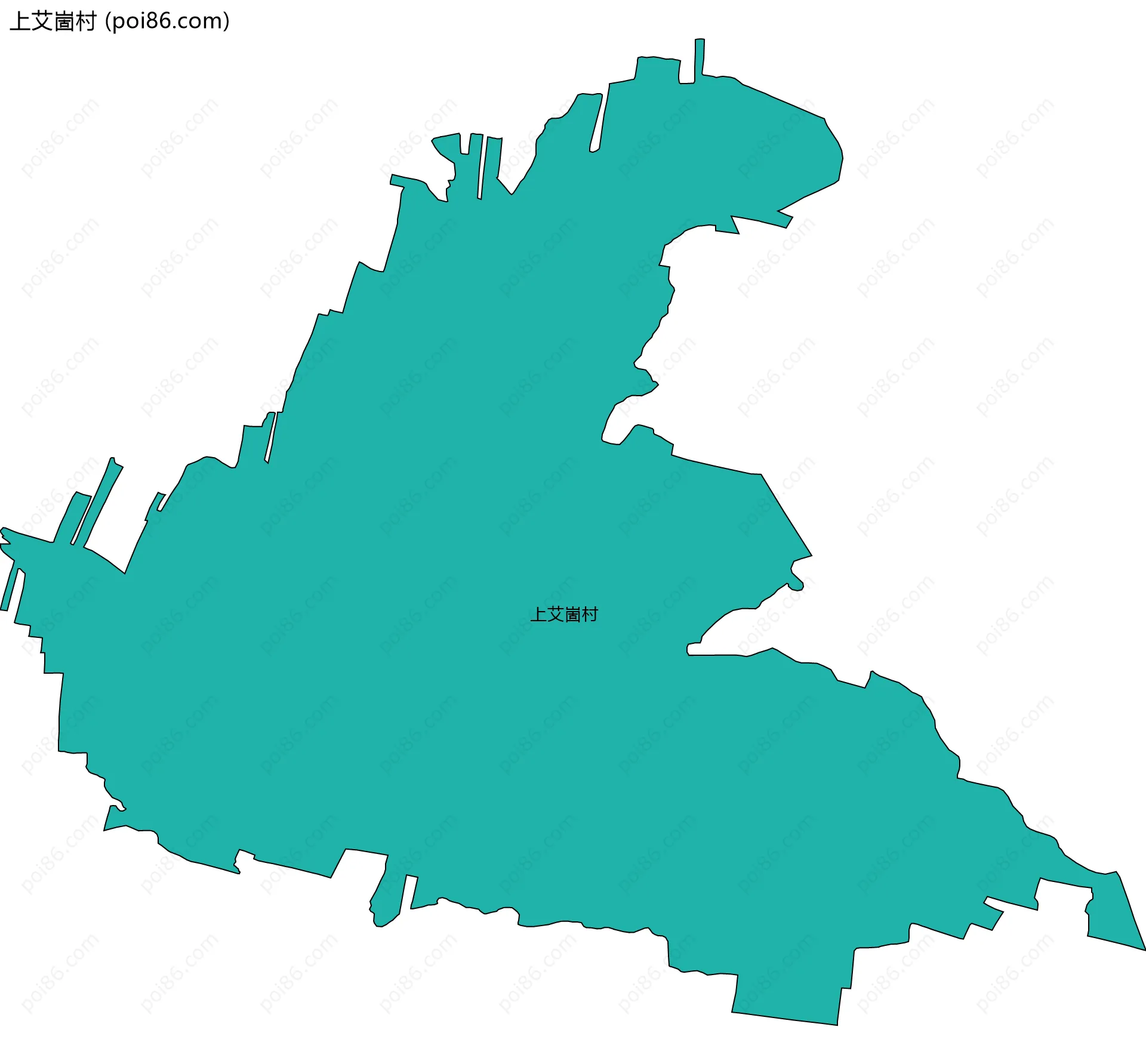 上艾崮村边界地图