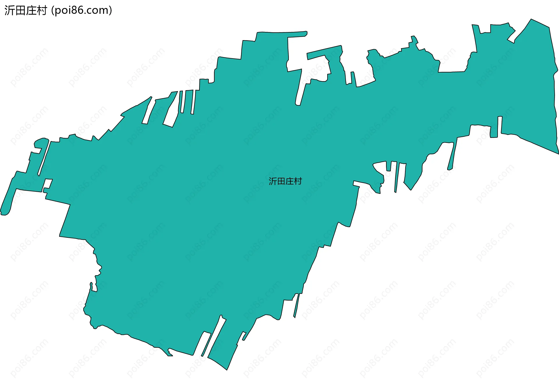 沂田庄村边界地图