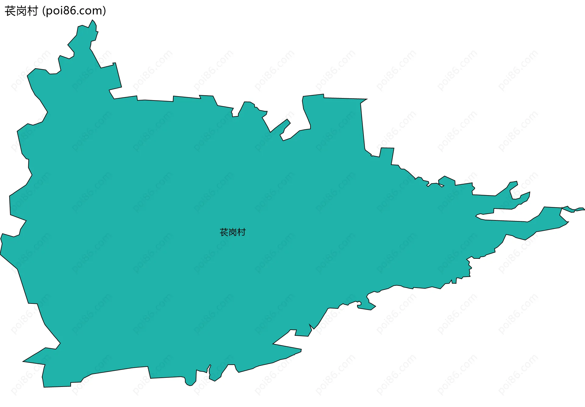 苌岗村边界地图