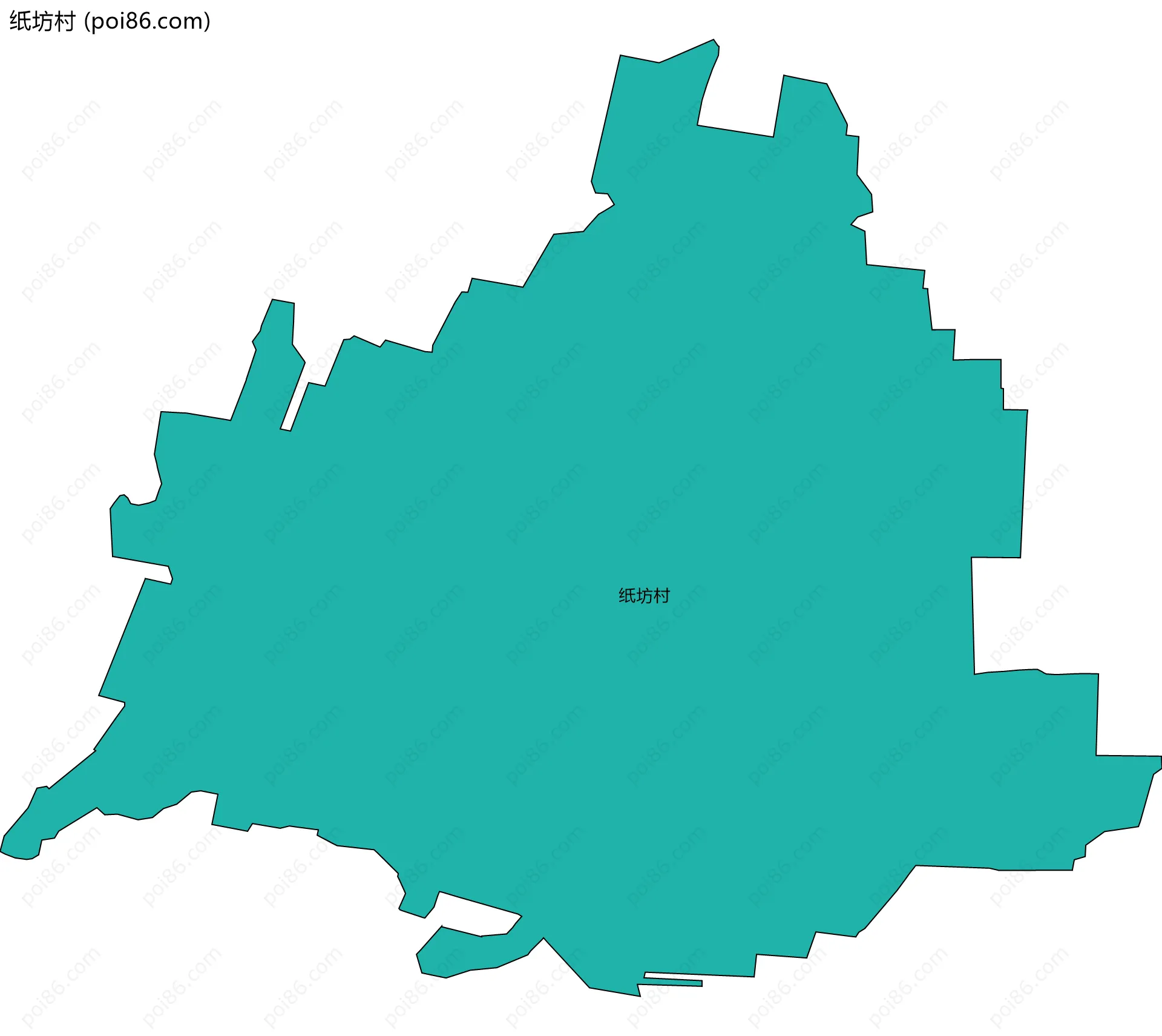 纸坊村边界地图