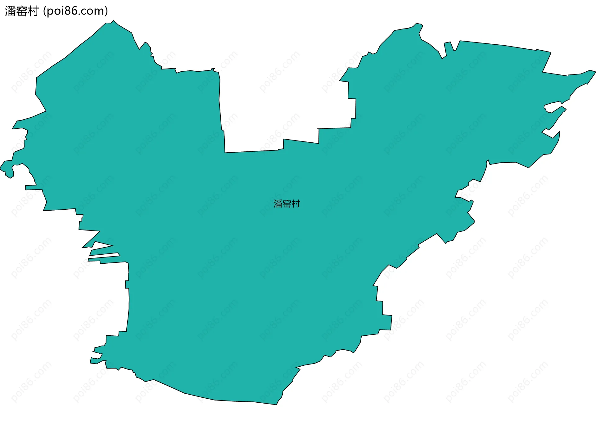 潘窑村边界地图