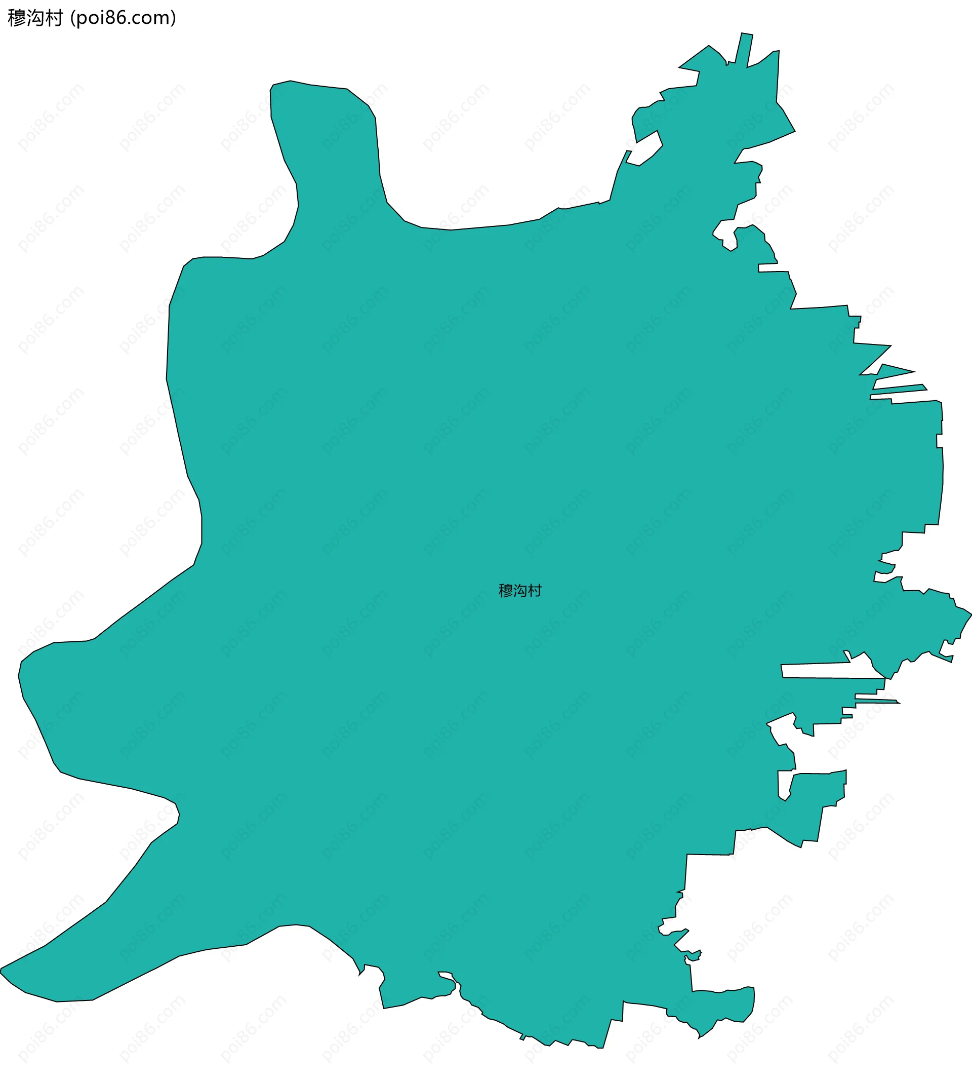 穆沟村边界地图