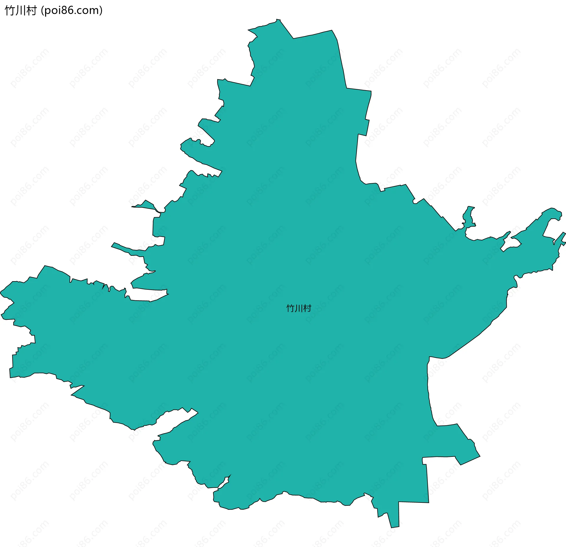 竹川村边界地图