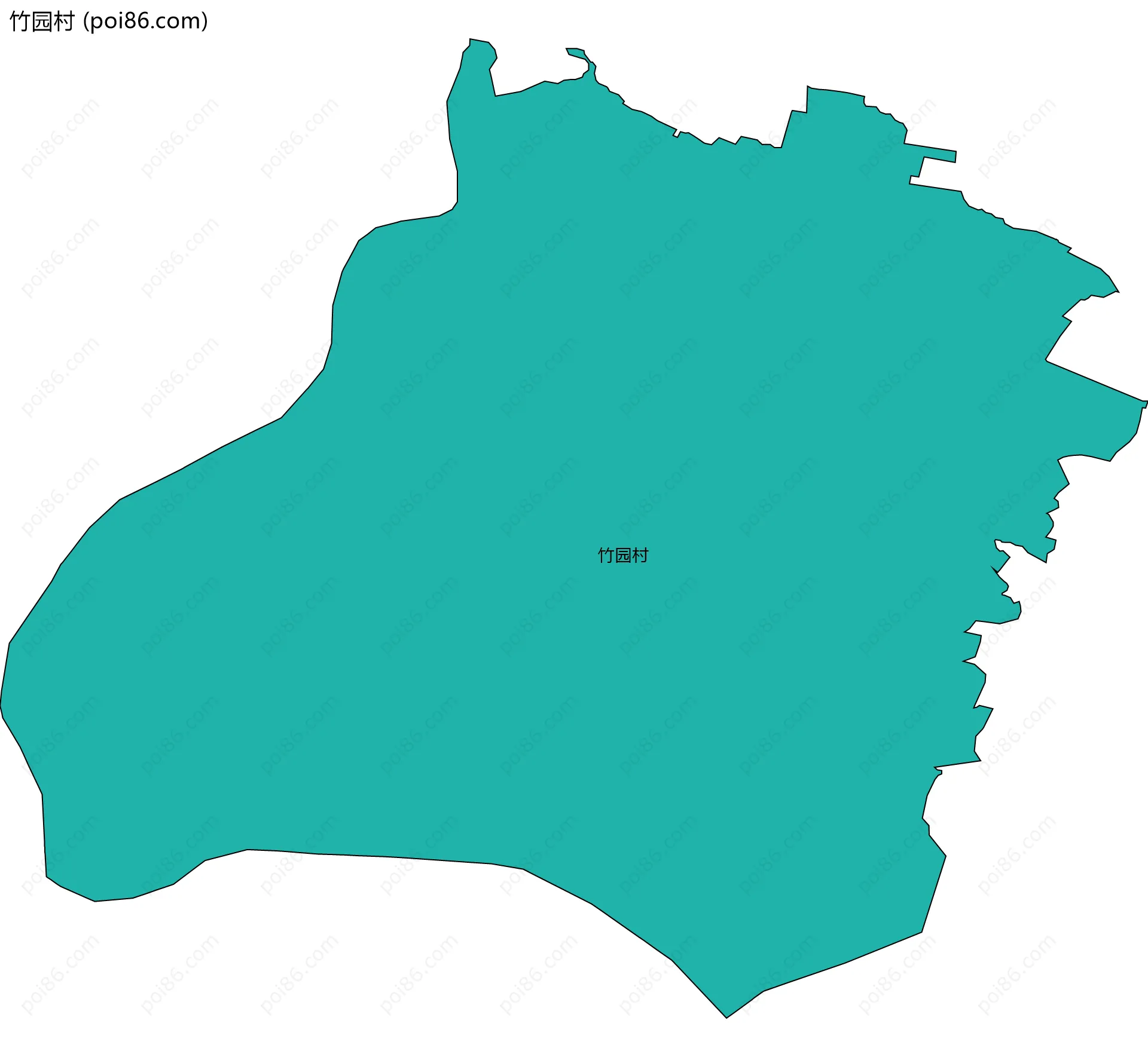 竹园村边界地图