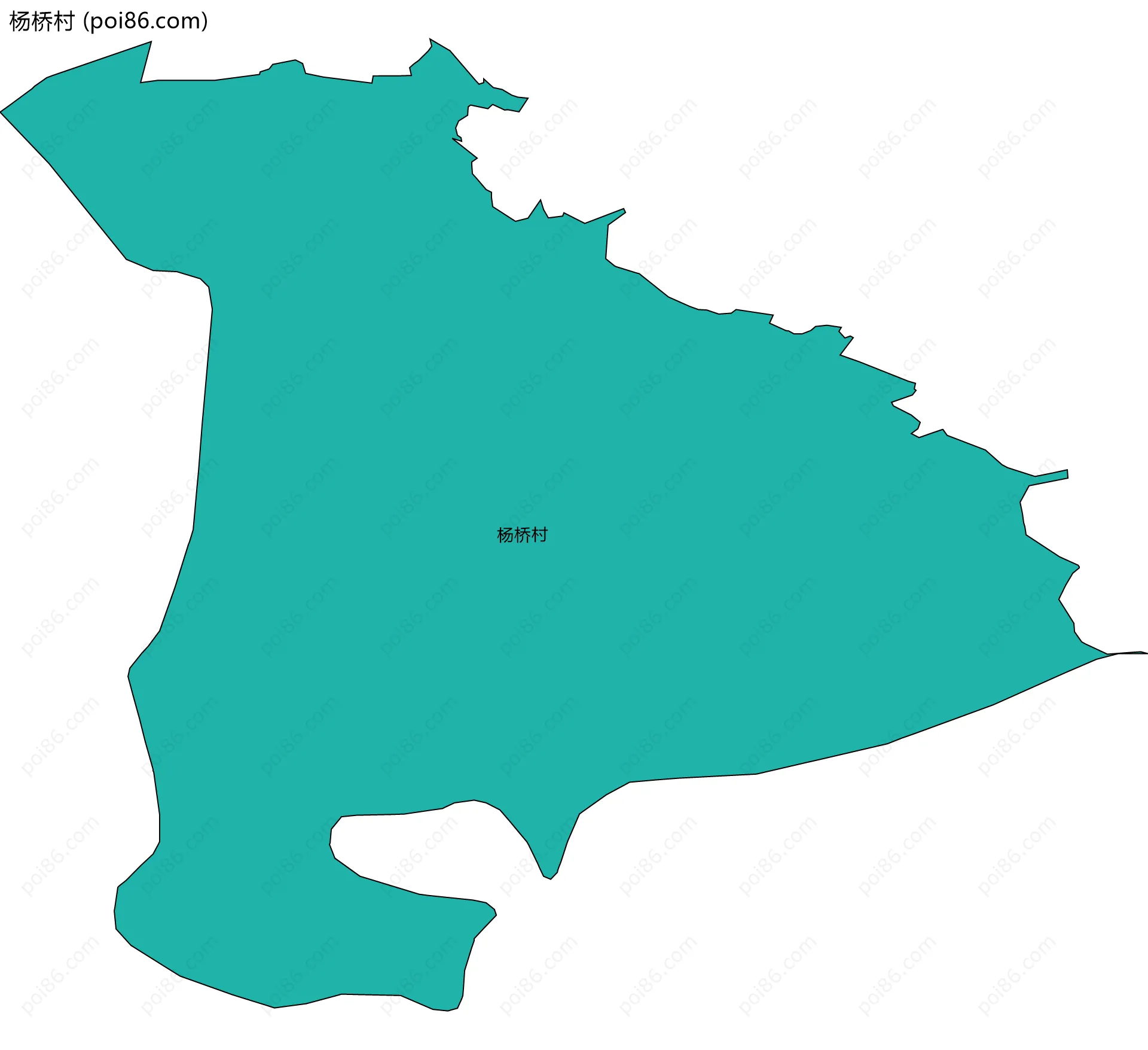 杨桥村边界地图