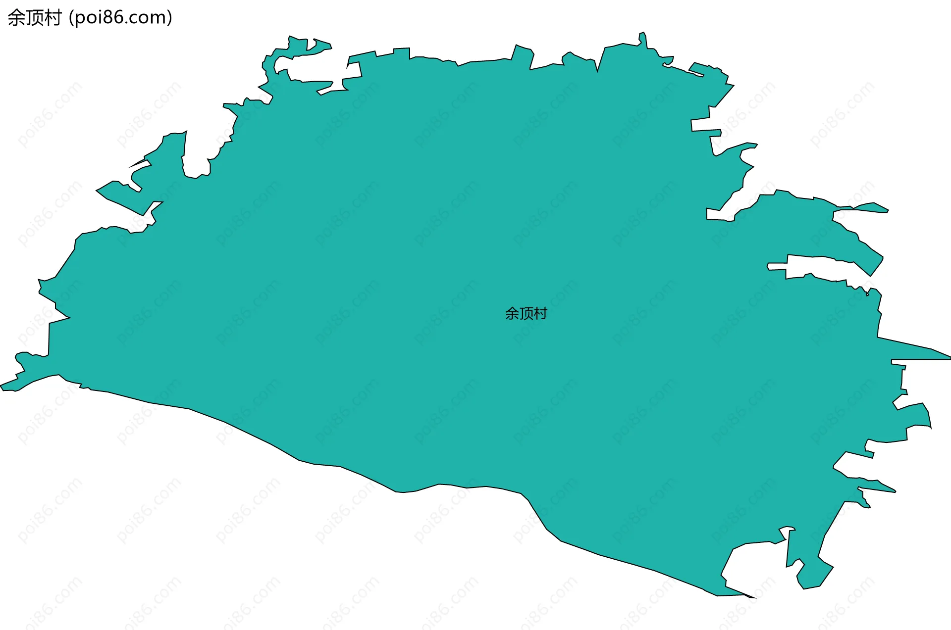 余顶村边界地图
