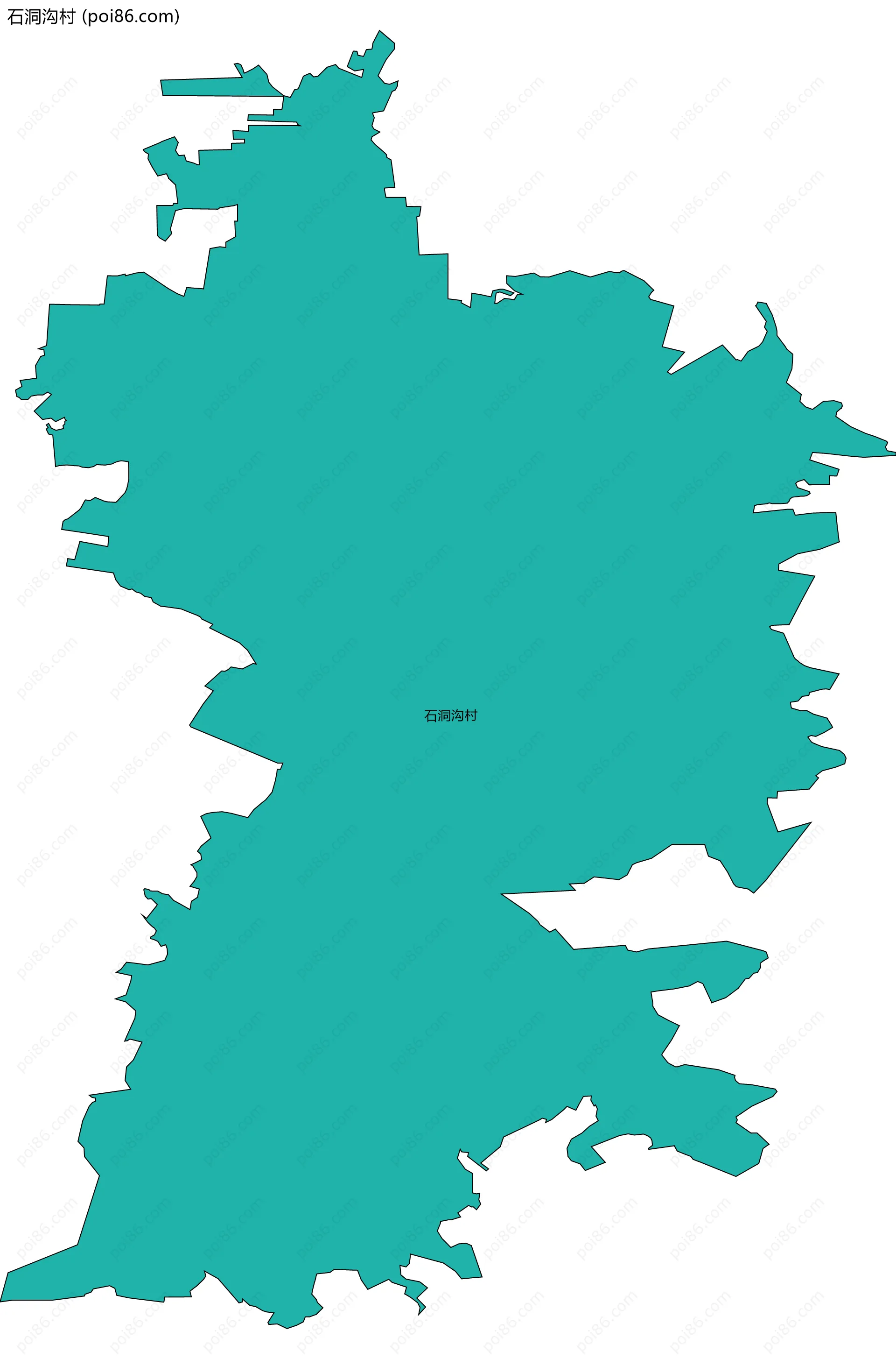 石洞沟村边界地图