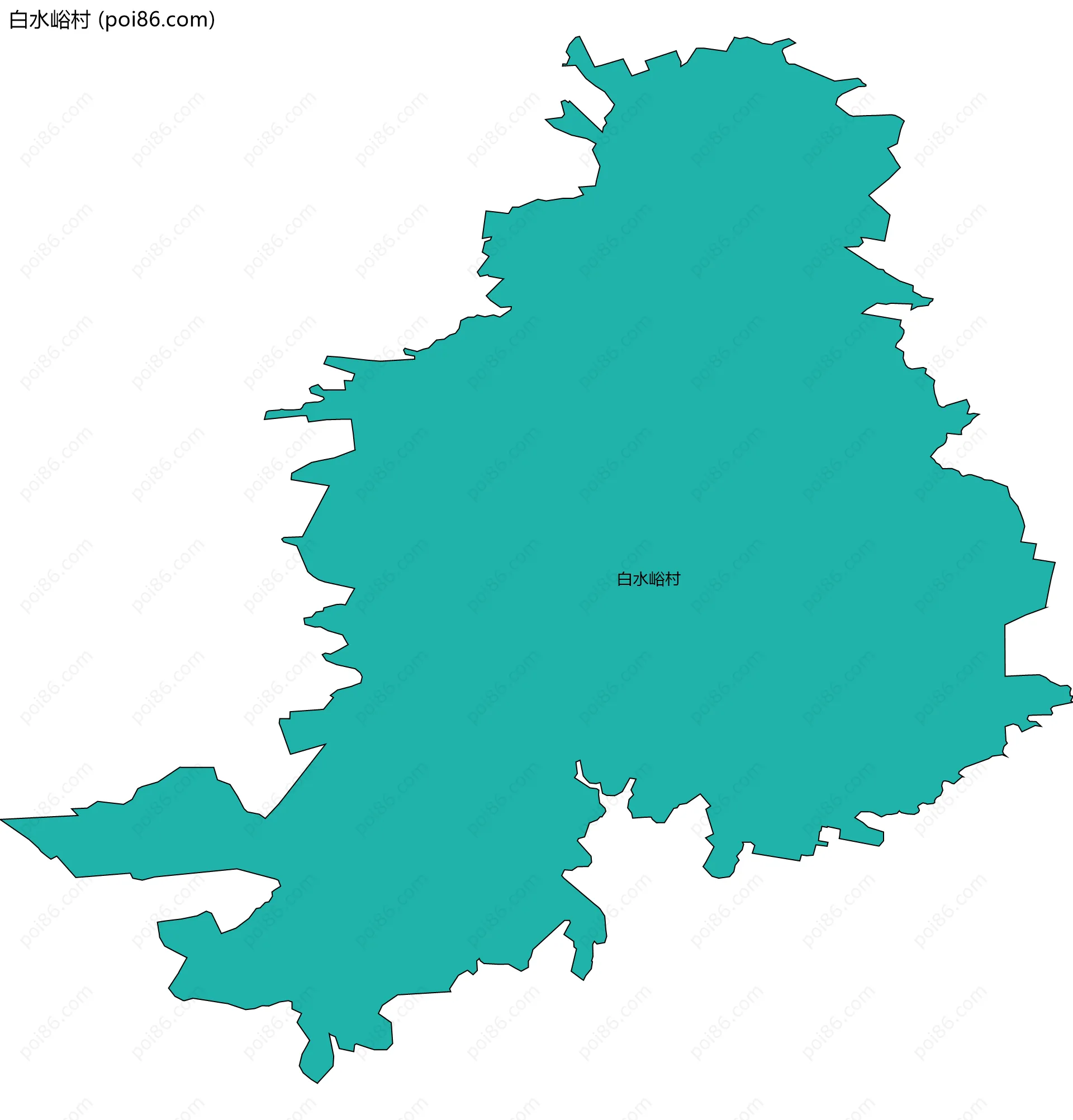 白水峪村边界地图