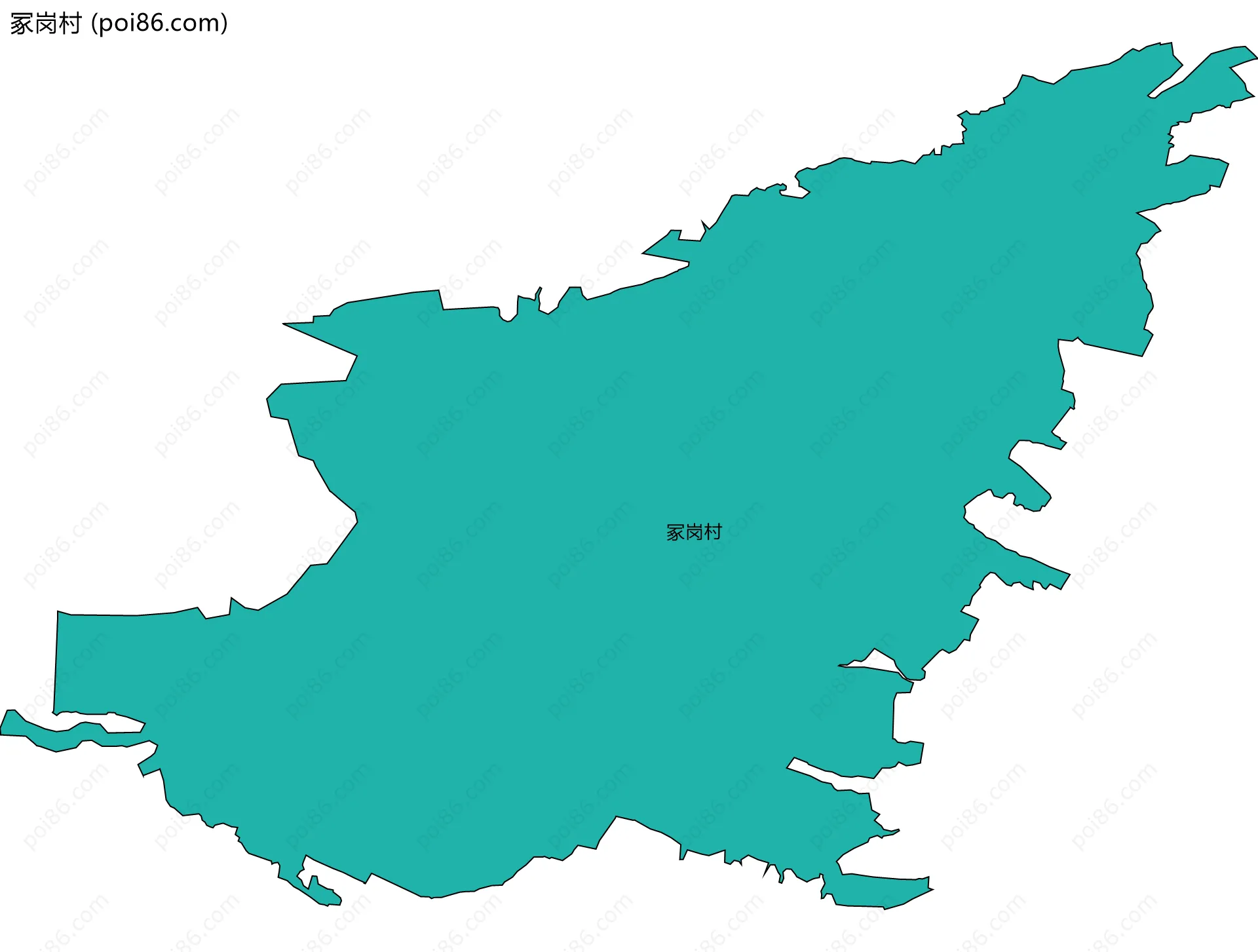 冢岗村边界地图