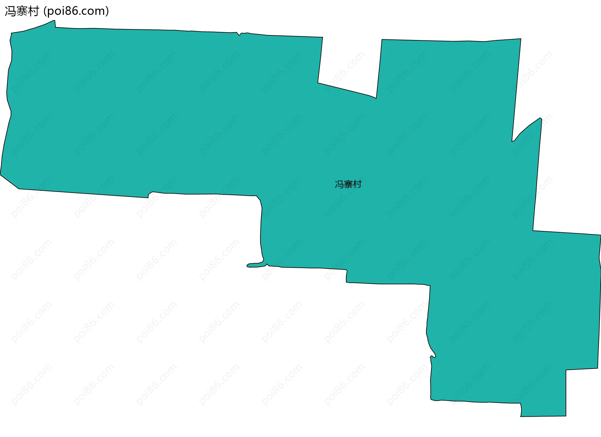 冯寨村边界地图