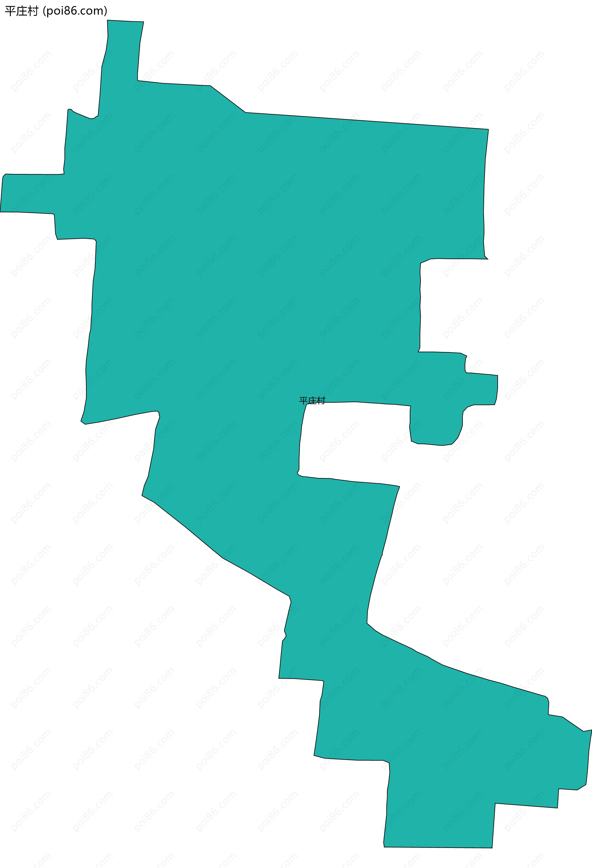 平庄村边界地图